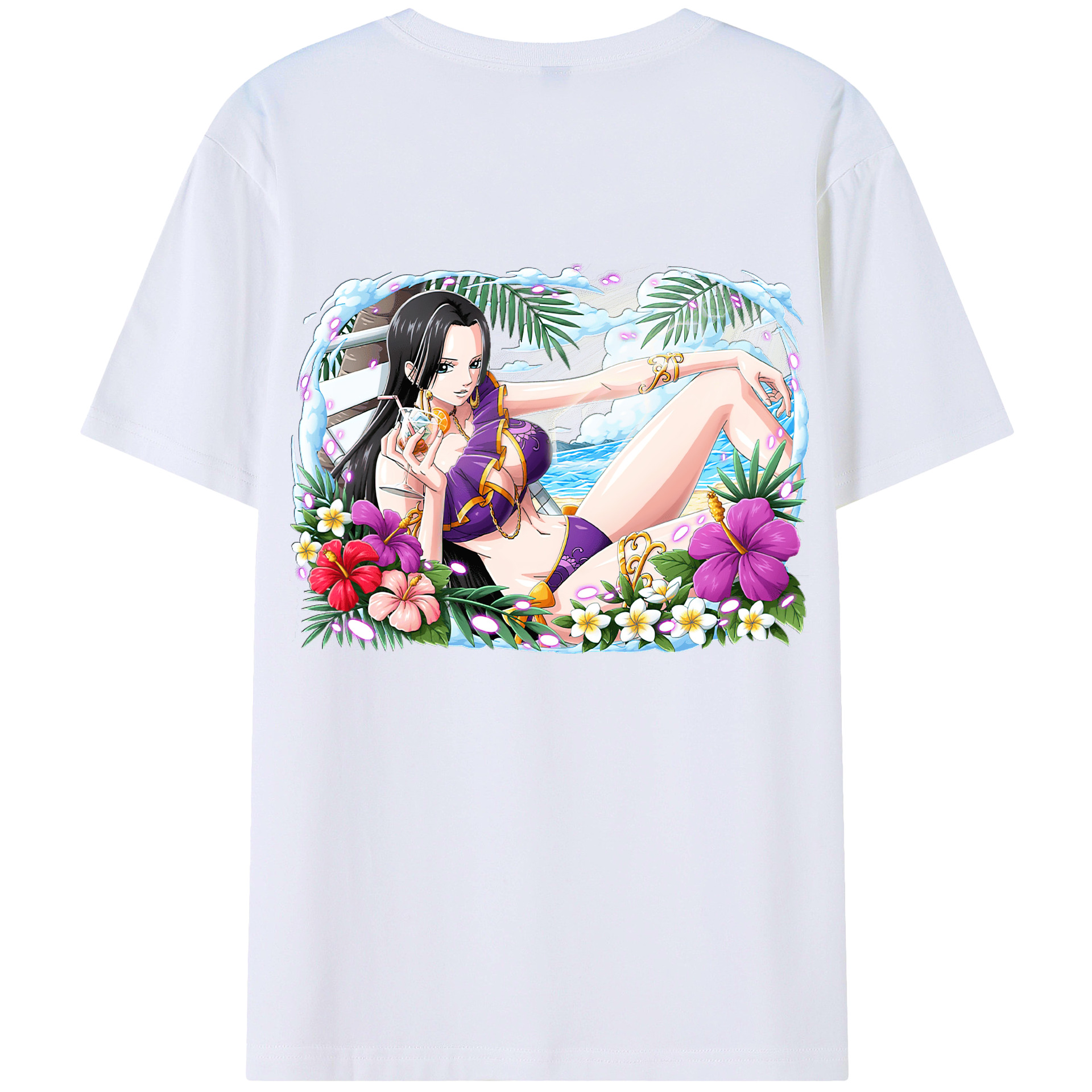 ワンピース ボア・ハンコック ONE PIECE Boa·Hancock レディース半袖Tシャツ(バックプリント)
