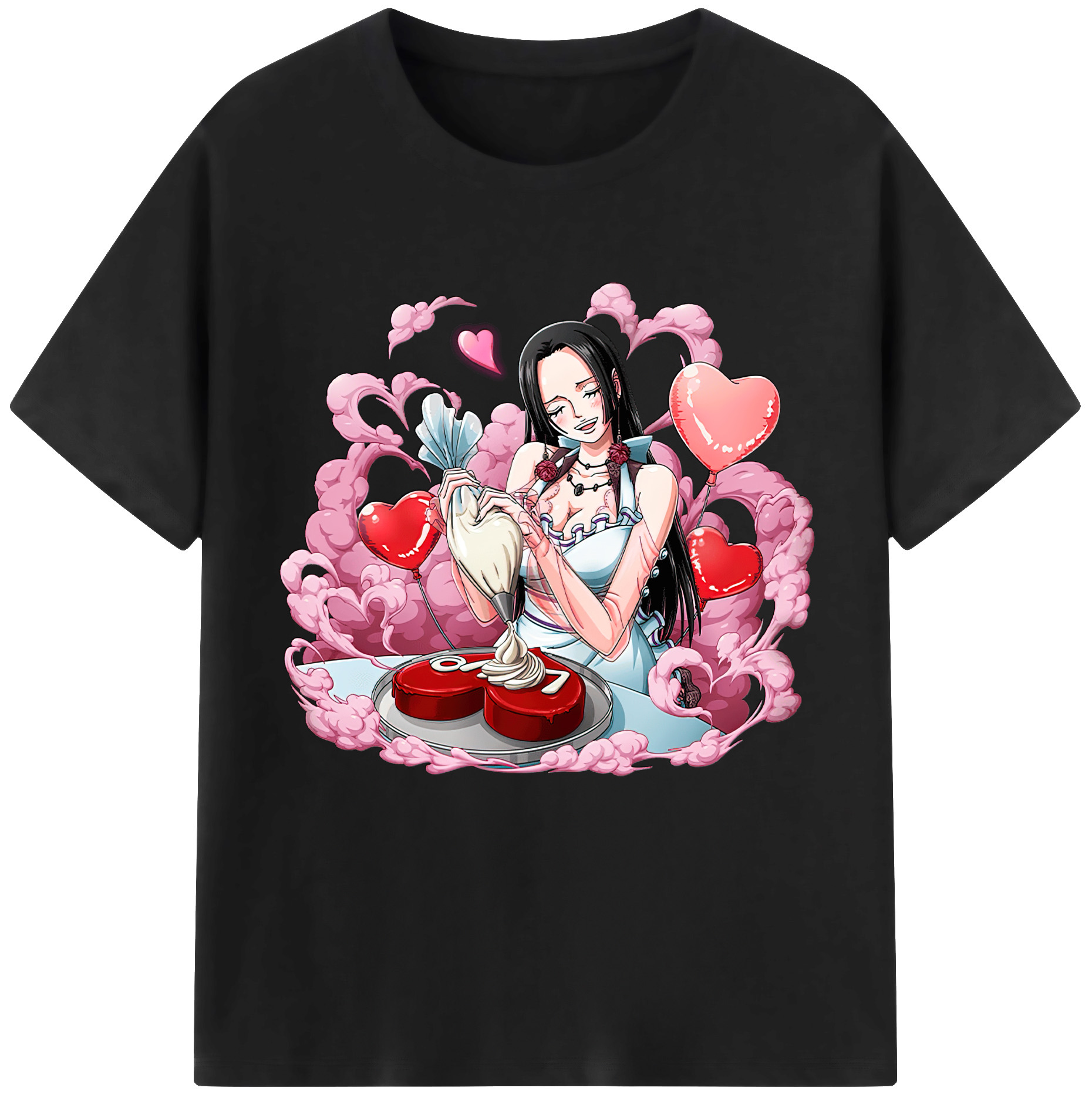 ワンピース ボア・ハンコック ONE PIECE Boa·Hancock レディースカジュアルプリントTシャツ（綿100％）