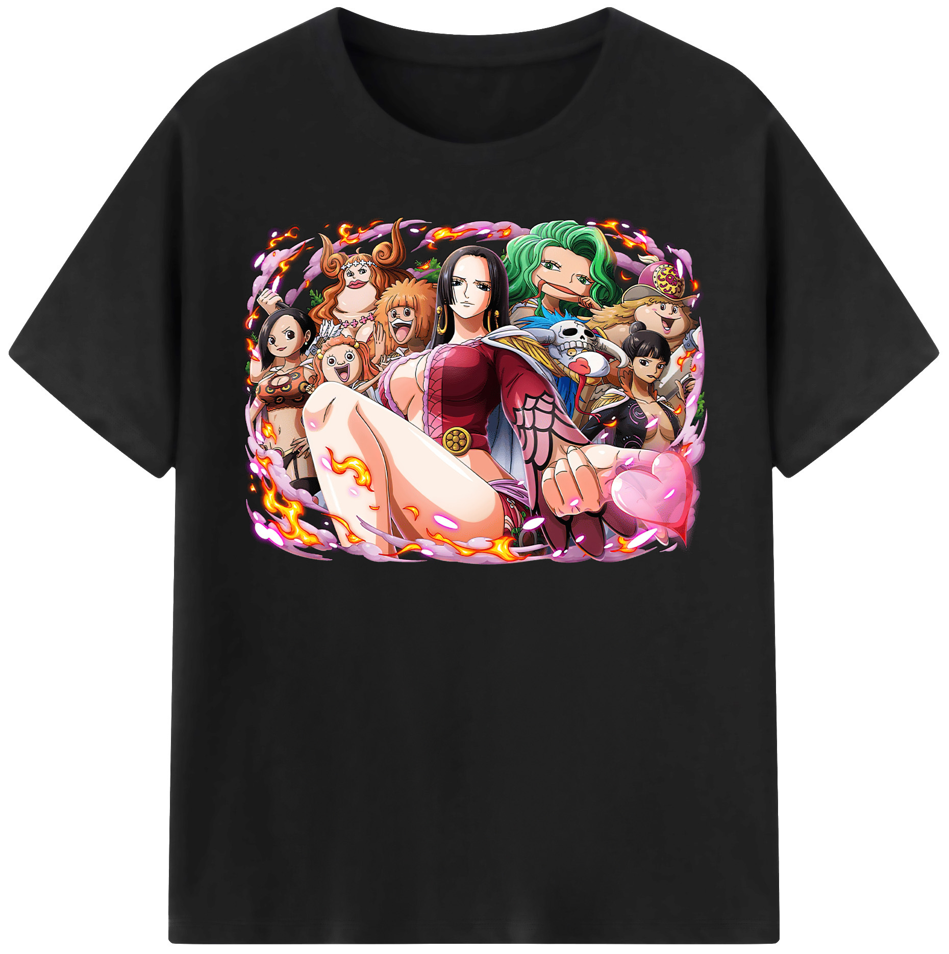 ワンピース ボア・ハンコック ONE PIECE Boa·Hancock レディースカジュアルプリントTシャツ（綿100％）