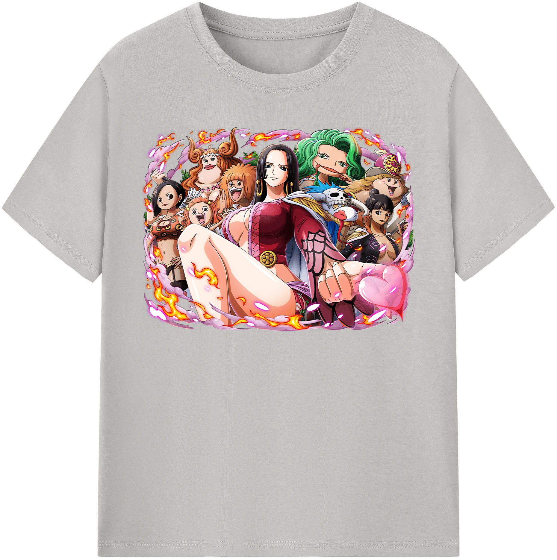 ワンピース ボア・ハンコック ONE PIECE Boa·Hancock レディースカジュアルプリントTシャツ（綿100％）