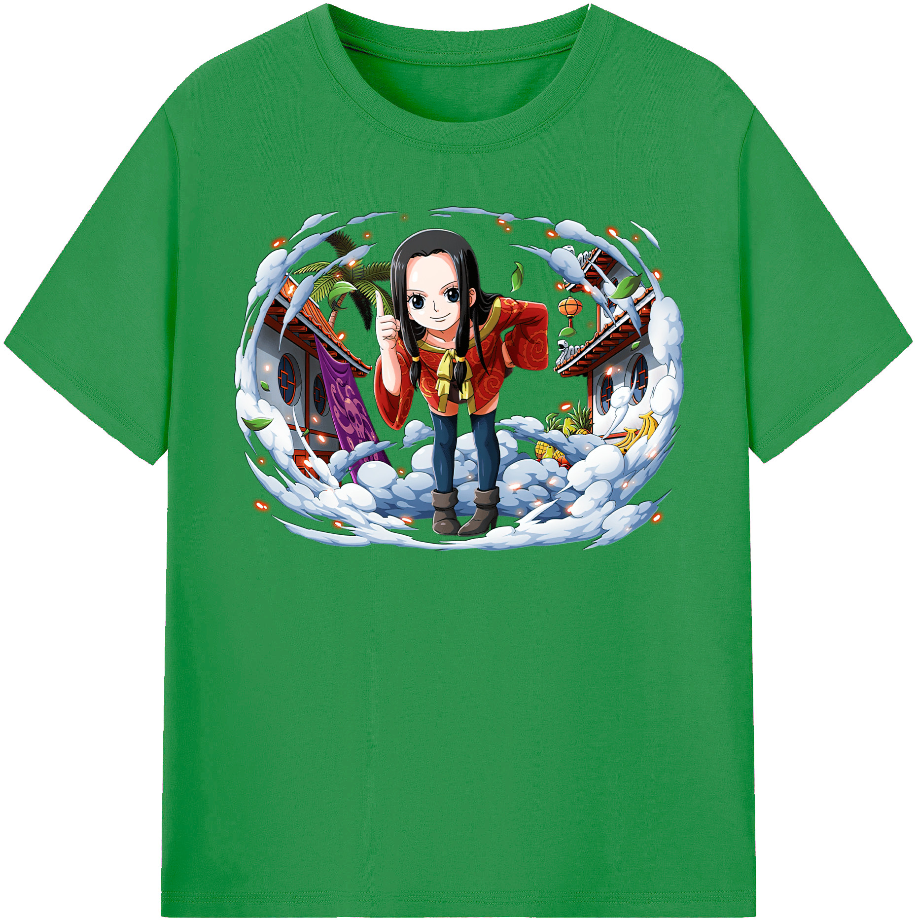 ワンピース ボア・ハンコック ONE PIECE Boa·Hancock レディースカジュアルプリントTシャツ（綿100％）
