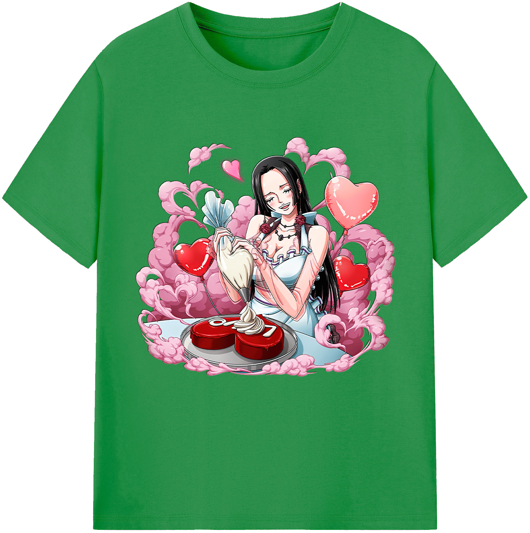 ワンピース ボア・ハンコック ONE PIECE Boa·Hancock レディースカジュアルプリントTシャツ（綿100％）