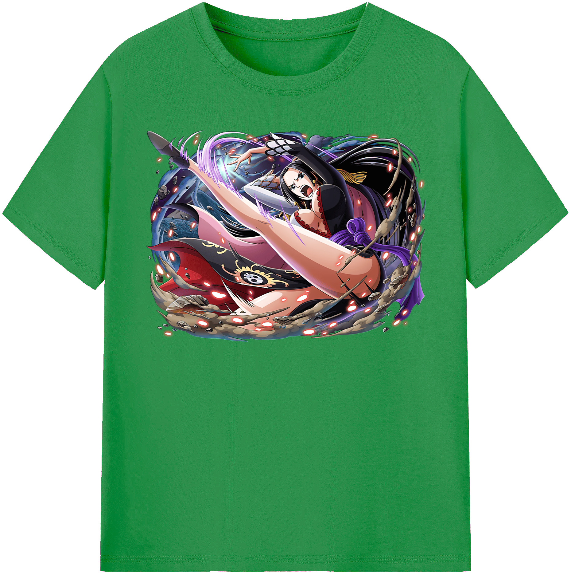 ワンピース ボア・ハンコック ONE PIECE Boa·Hancock レディースカジュアルプリントTシャツ（綿100％）