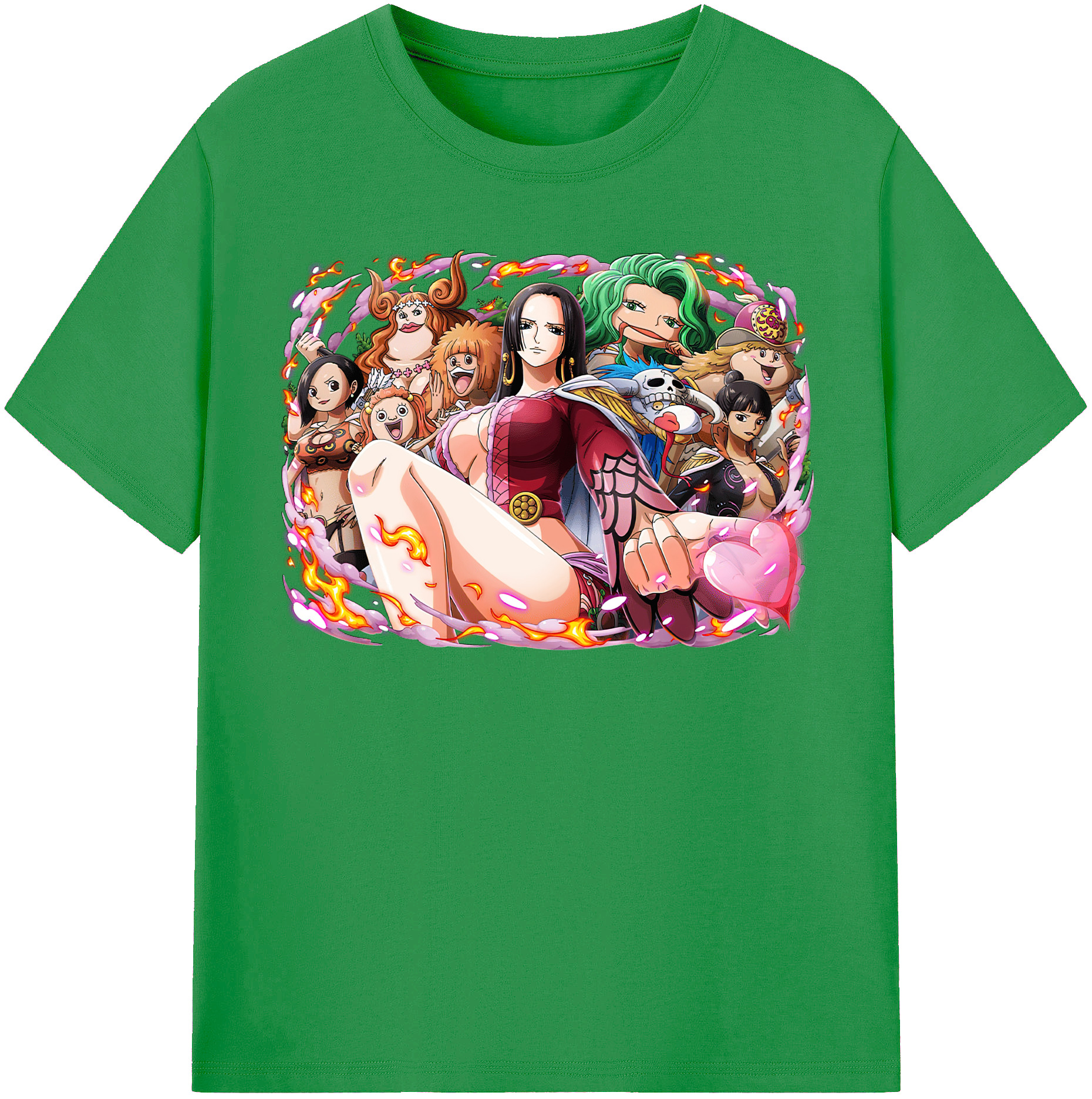 ワンピース ボア・ハンコック ONE PIECE Boa·Hancock レディースカジュアルプリントTシャツ（綿100％）