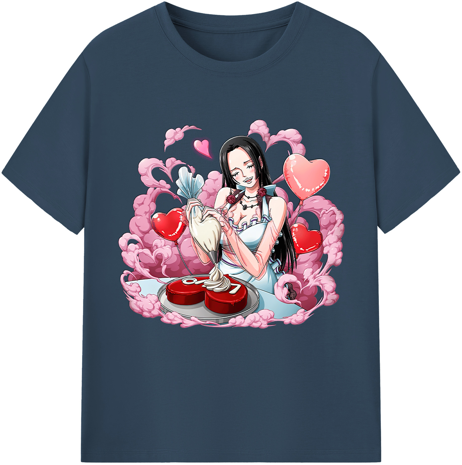 ワンピース ボア・ハンコック ONE PIECE Boa·Hancock レディースカジュアルプリントTシャツ（綿100％）