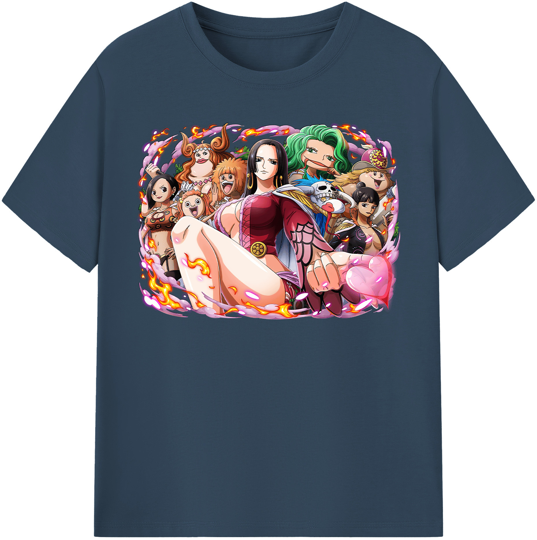 ワンピース ボア・ハンコック ONE PIECE Boa·Hancock レディースカジュアルプリントTシャツ（綿100％）