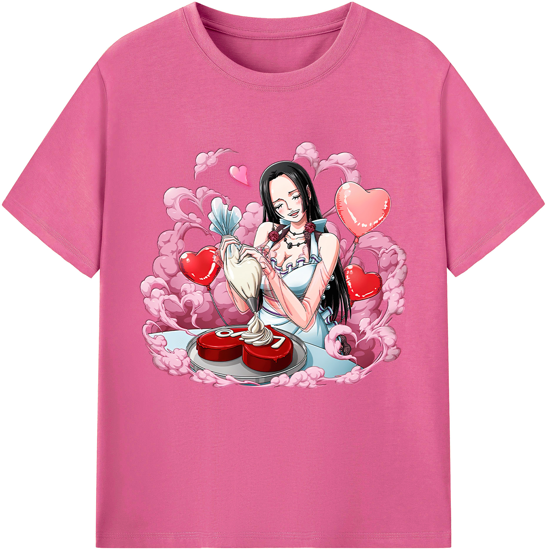 ワンピース ボア・ハンコック ONE PIECE Boa·Hancock レディースカジュアルプリントTシャツ（綿100％）