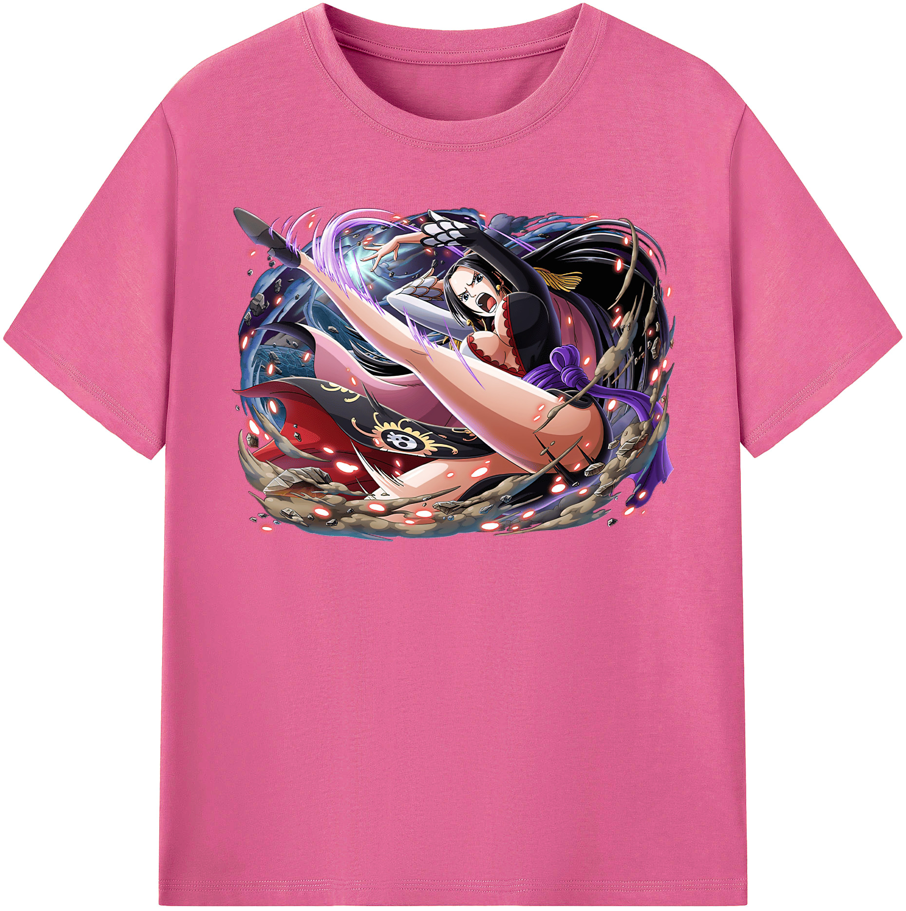 ワンピース ボア・ハンコック ONE PIECE Boa·Hancock レディースカジュアルプリントTシャツ（綿100％）