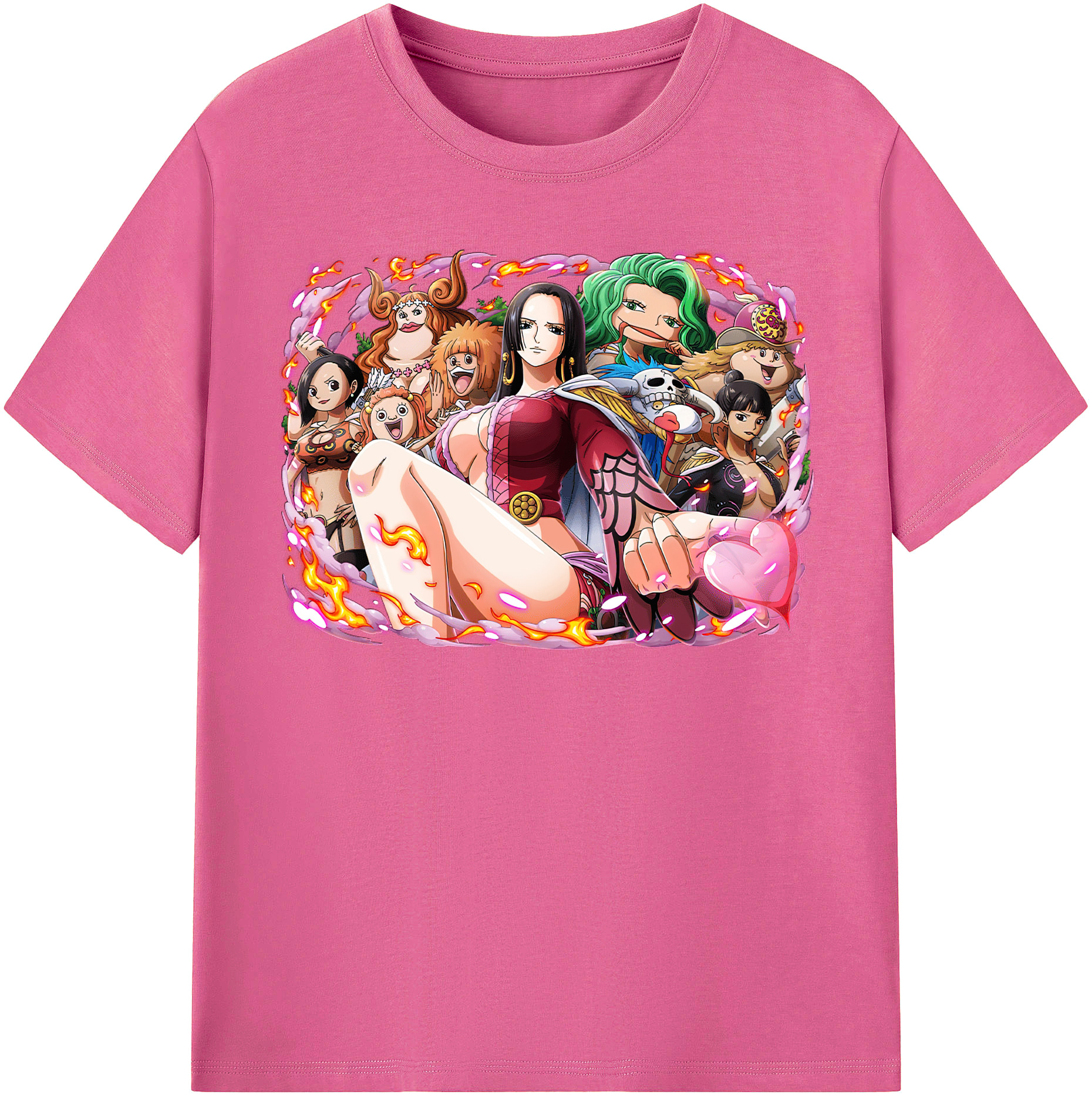 ワンピース ボア・ハンコック ONE PIECE Boa·Hancock レディースカジュアルプリントTシャツ（綿100％）