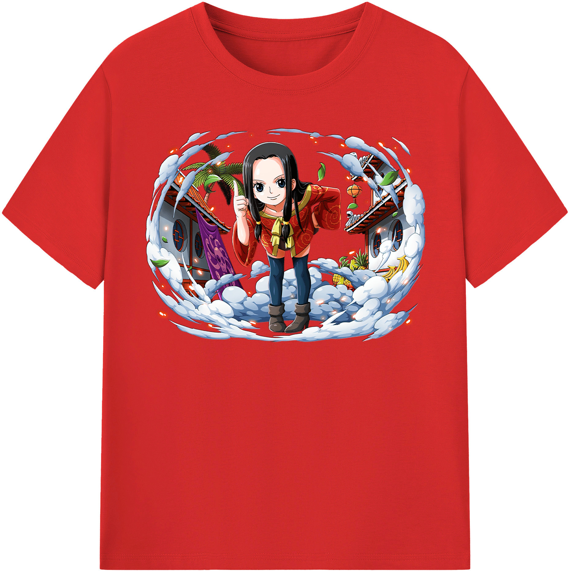 ワンピース ボア・ハンコック ONE PIECE Boa·Hancock レディースカジュアルプリントTシャツ（綿100％）