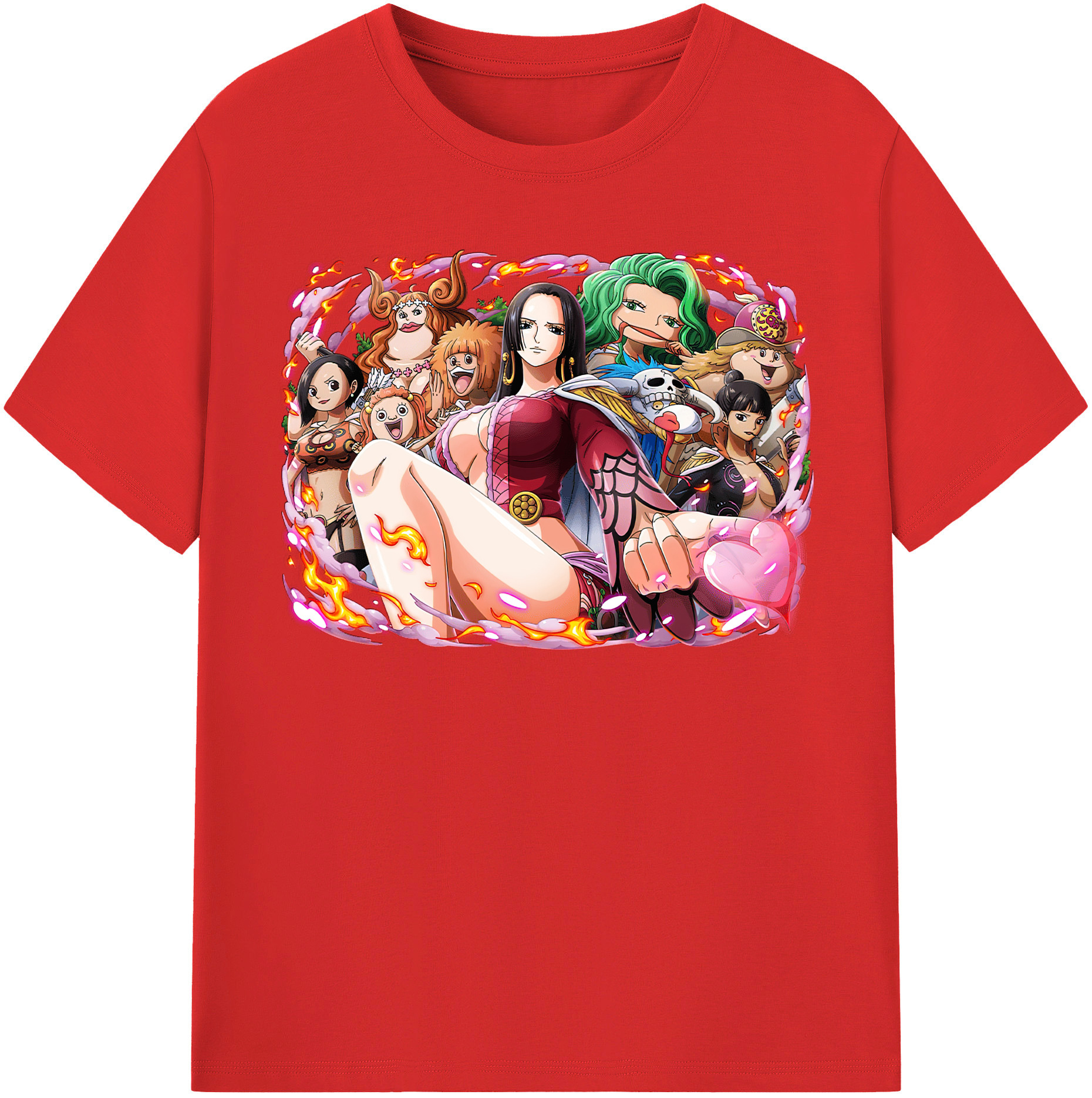 ワンピース ボア・ハンコック ONE PIECE Boa·Hancock レディースカジュアルプリントTシャツ（綿100％）