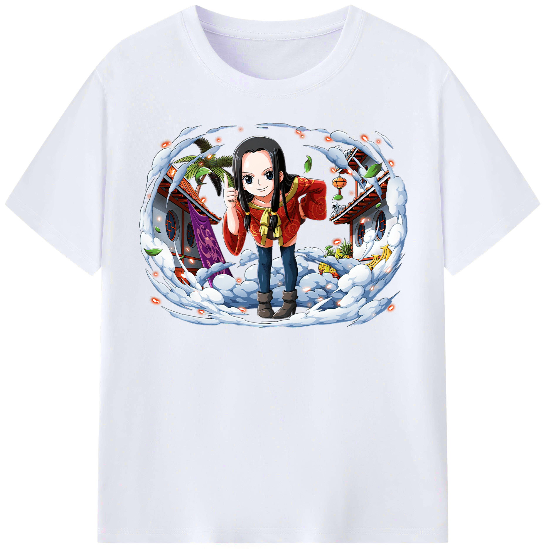 （画像用） ワンピース ボア・ハンコック ONE PIECE Boa·Hancock レディースカジュアルプリントTシャツ（綿100％）