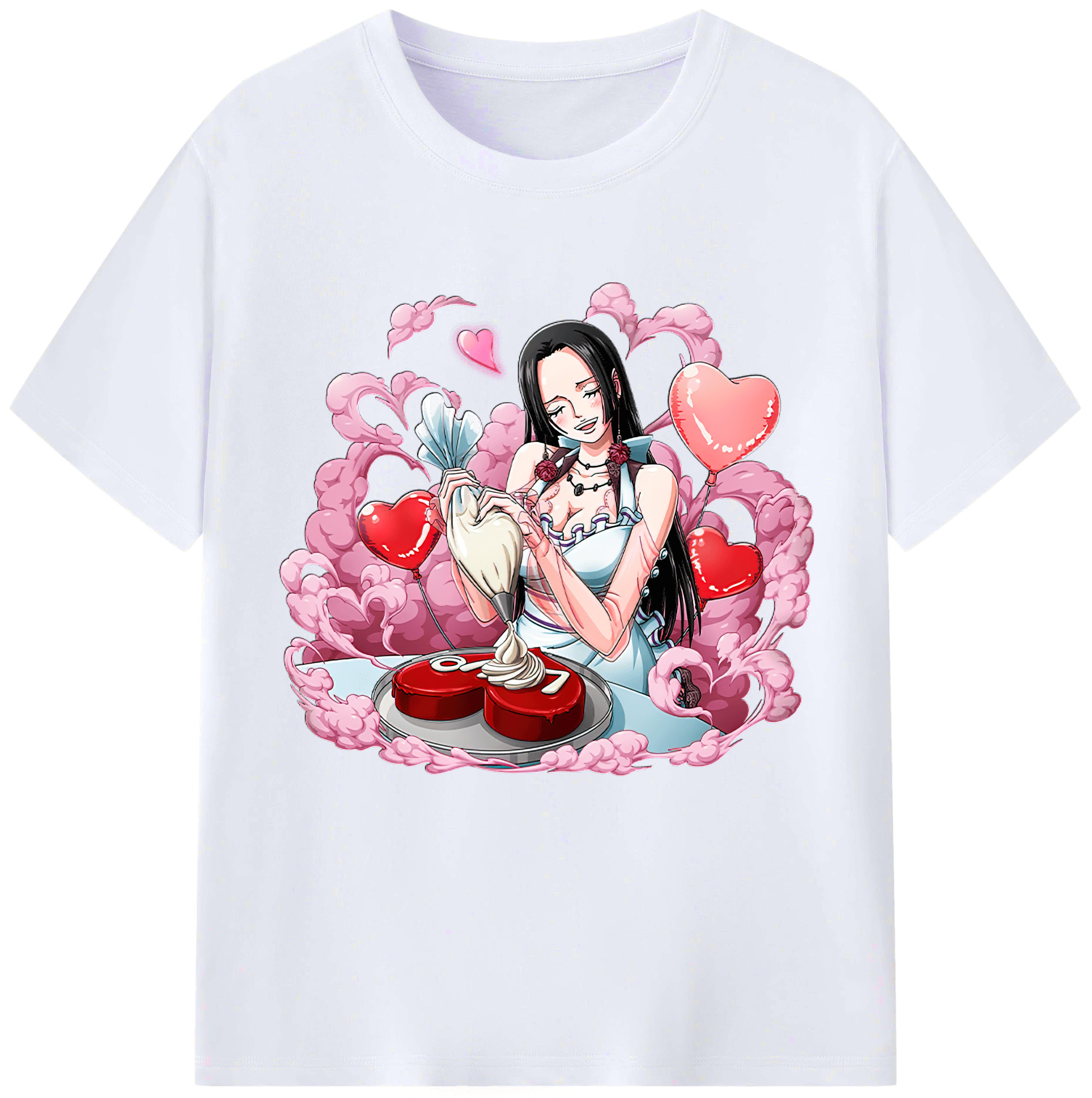 ワンピース ボア・ハンコック ONE PIECE Boa·Hancock レディースカジュアルプリントTシャツ（綿100％）