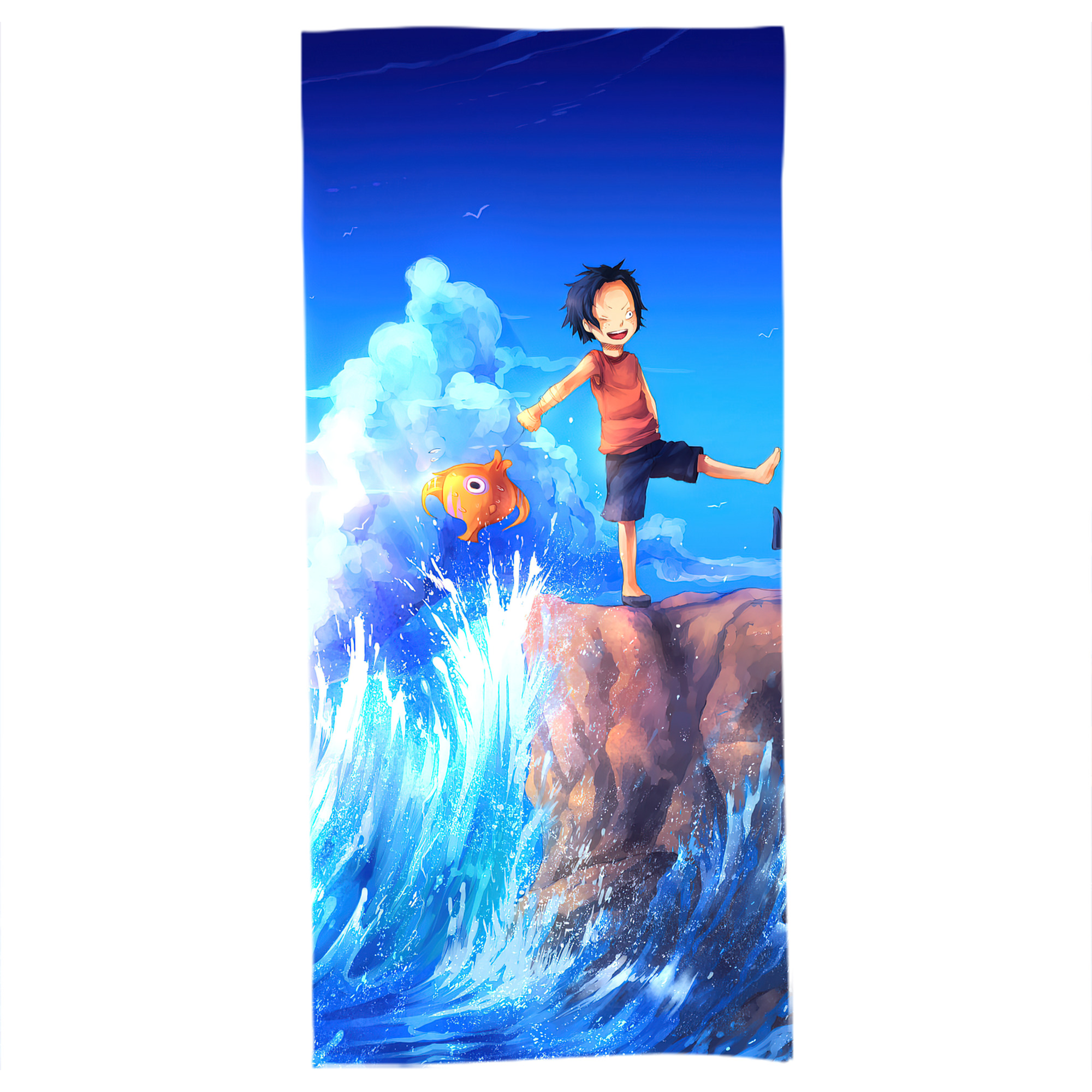 （画像用） ワンピース ONE PIECE 大判バスタオル 70×140cm 吸水速乾 柔らかい肌触り