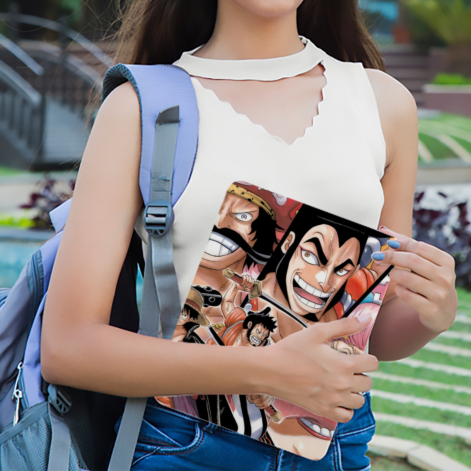ワンピース ONE PIECE IPad ケース ブック型 PUレザー TPU 耐衝撃 軽量 薄型 ペン収納なし 全面保護 IPad 各モデル対応