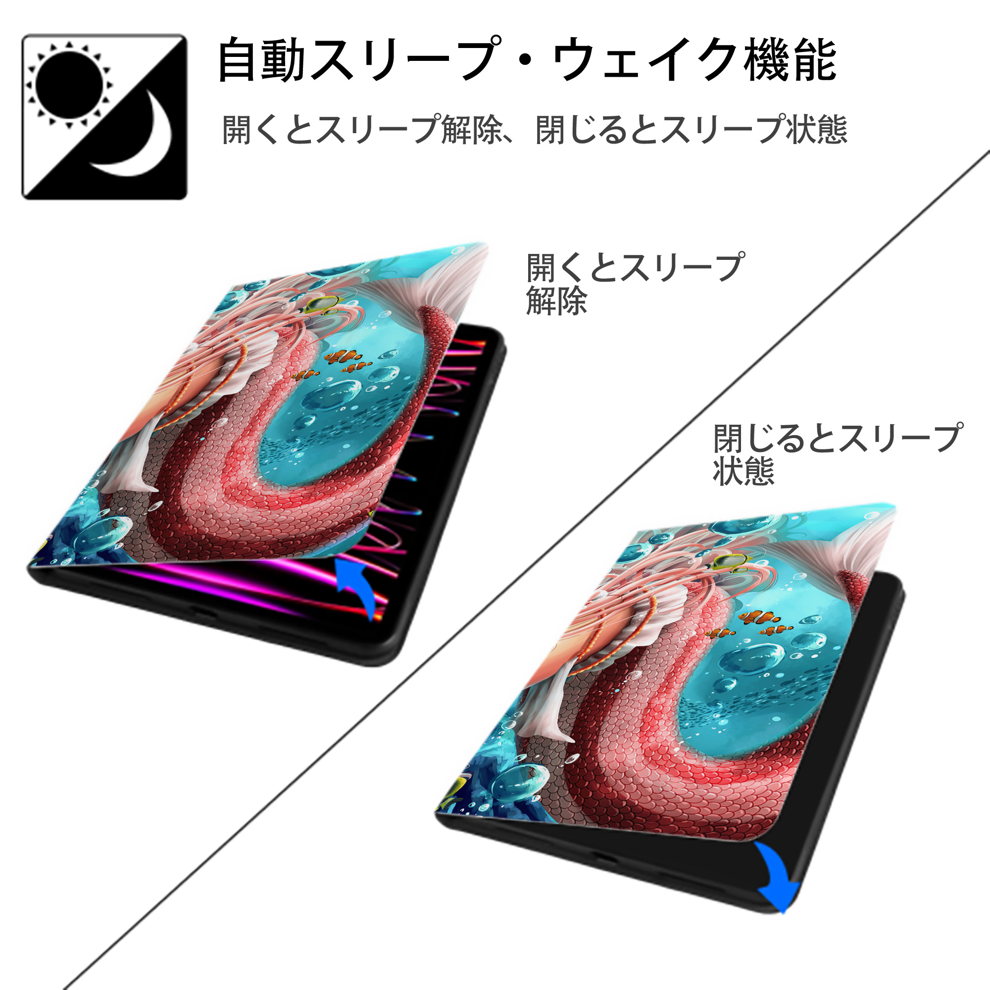 ワンピース ONE PIECE IPad ケース ブック型 PUレザー TPU 耐衝撃 軽量 薄型 ペン収納なし 全面保護 IPad 各モデル対応