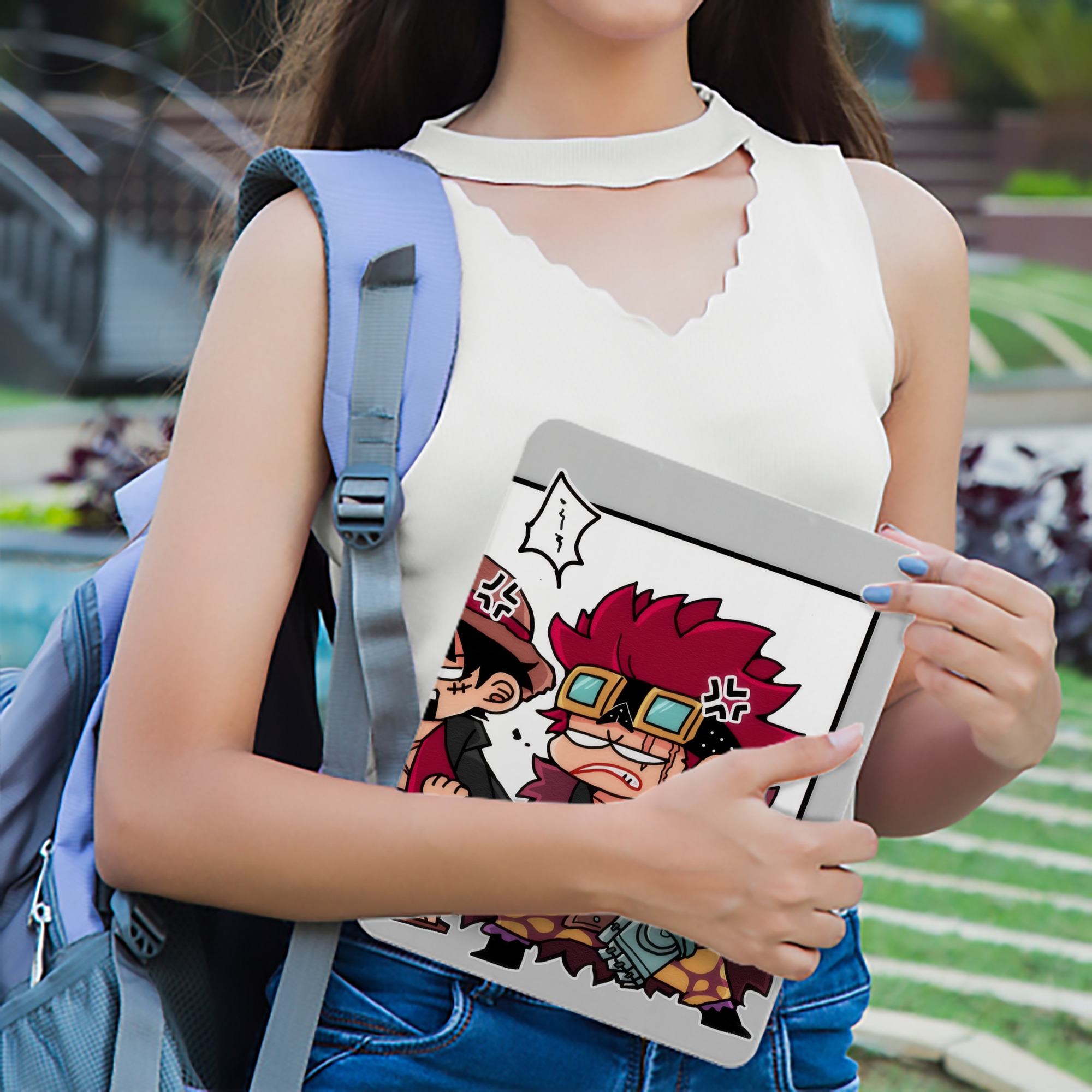 ワンピース ONE PIECE IPadケース ペンホルダー付き ブックスタイルデザイン