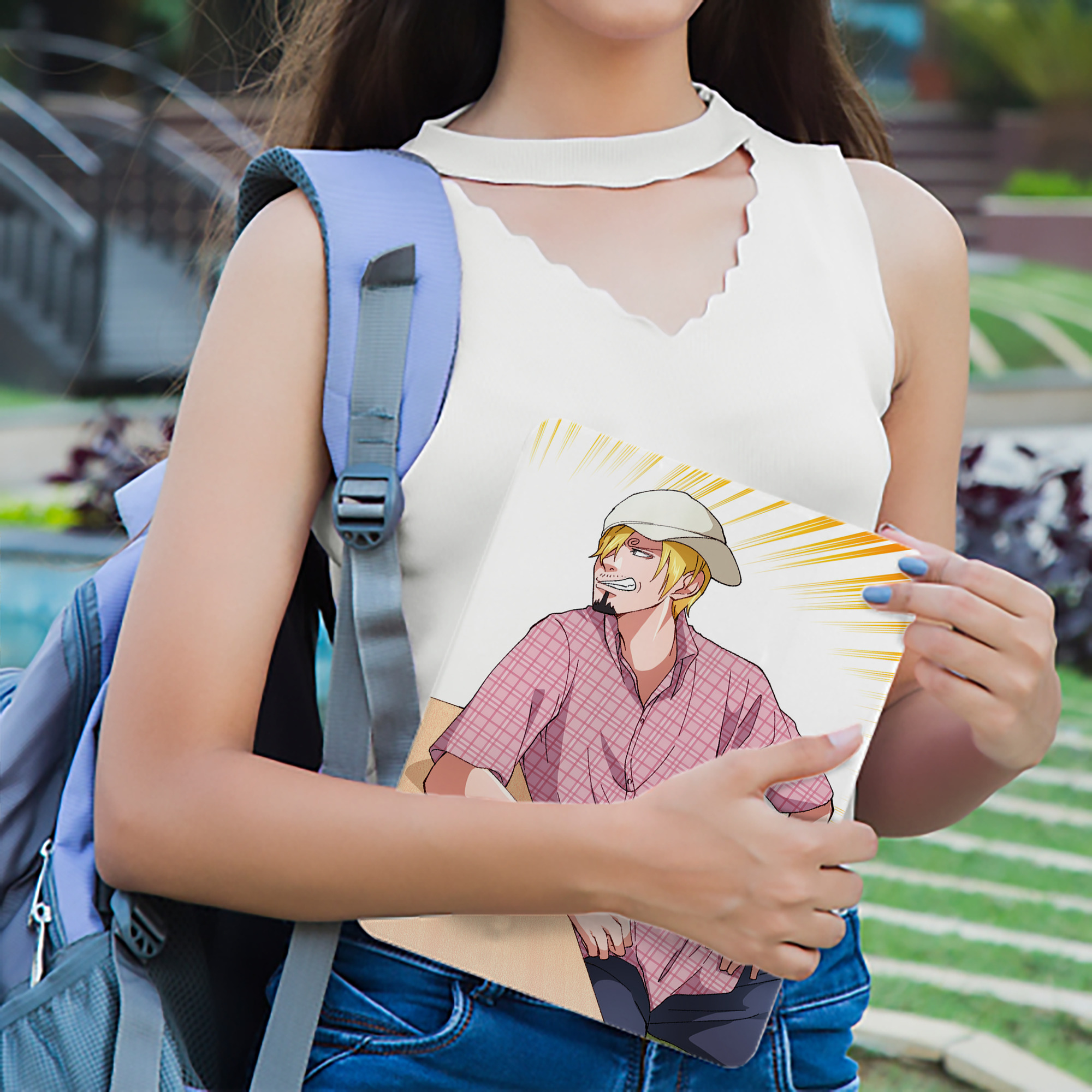 ワンピース ONE PIECE IPadケース ペンホルダー付き ブックスタイルデザイン