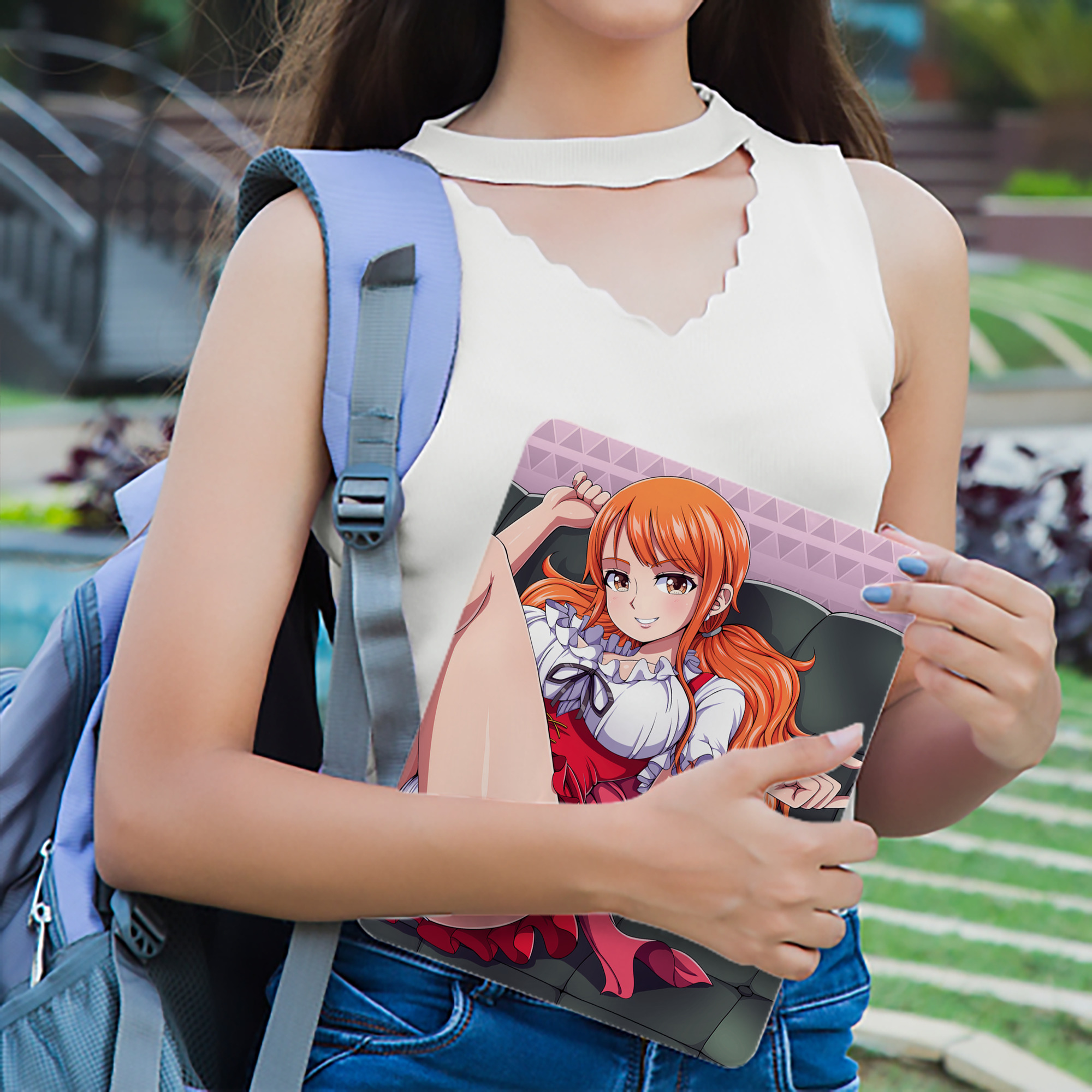 ワンピース ONE PIECE IPadケース ペンホルダー付き ブックスタイルデザイン