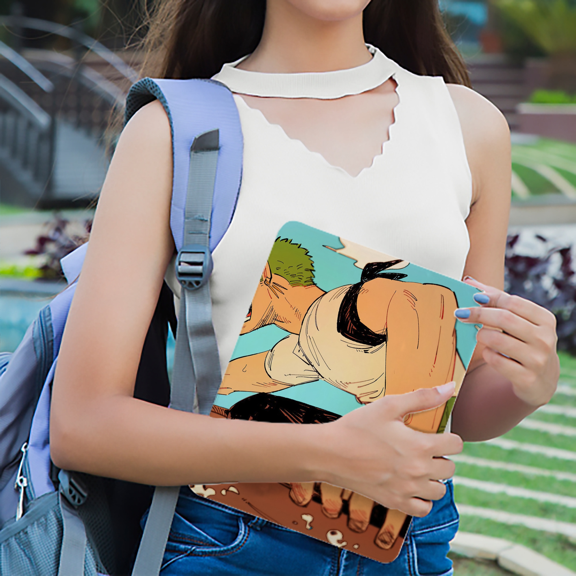 ワンピース ONE PIECE IPadケース ペンホルダー付き ブックスタイルデザイン