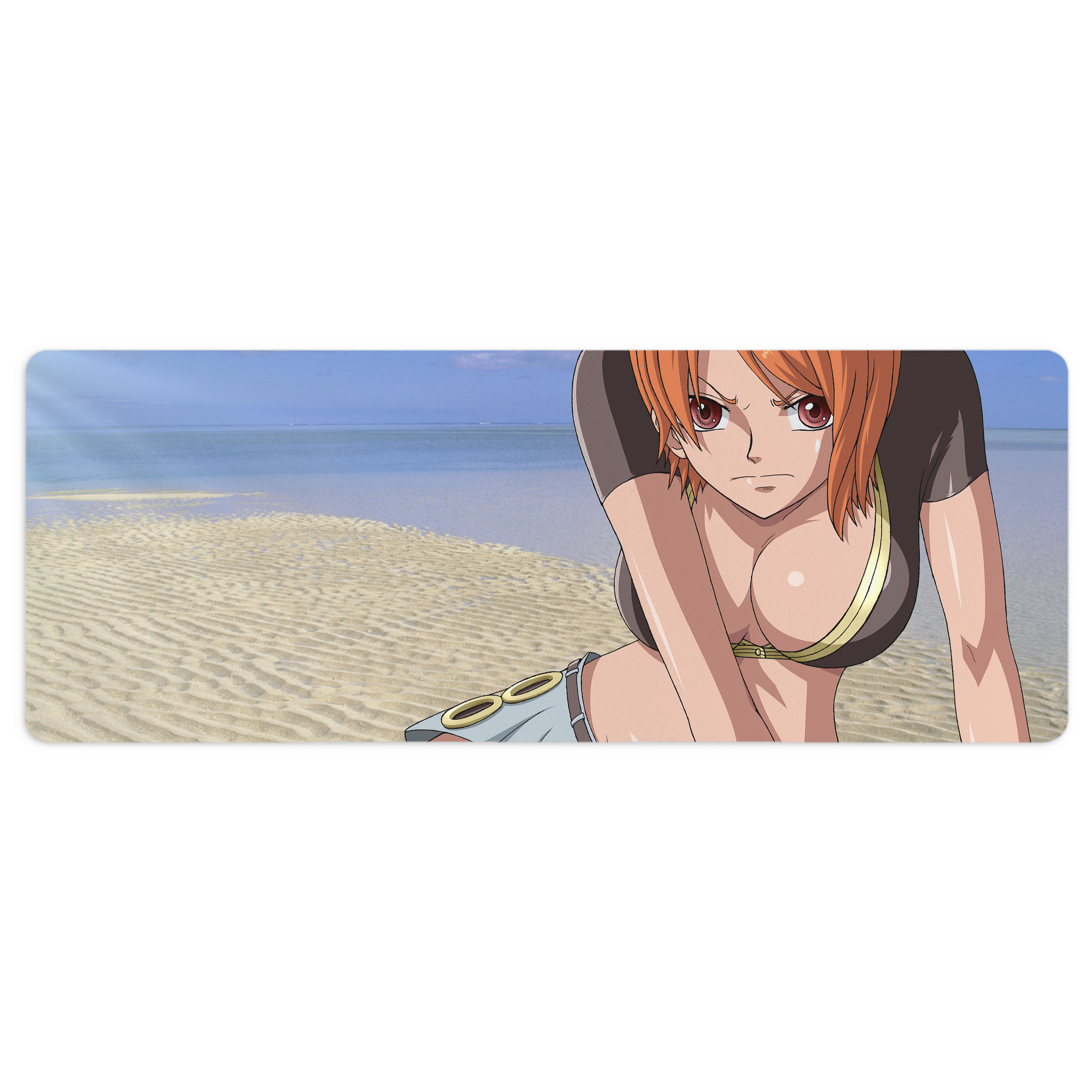 （画像用） ワンピース ONE PIECE ステッチ加工 大判デスクマット／滑り止めマウスパッド