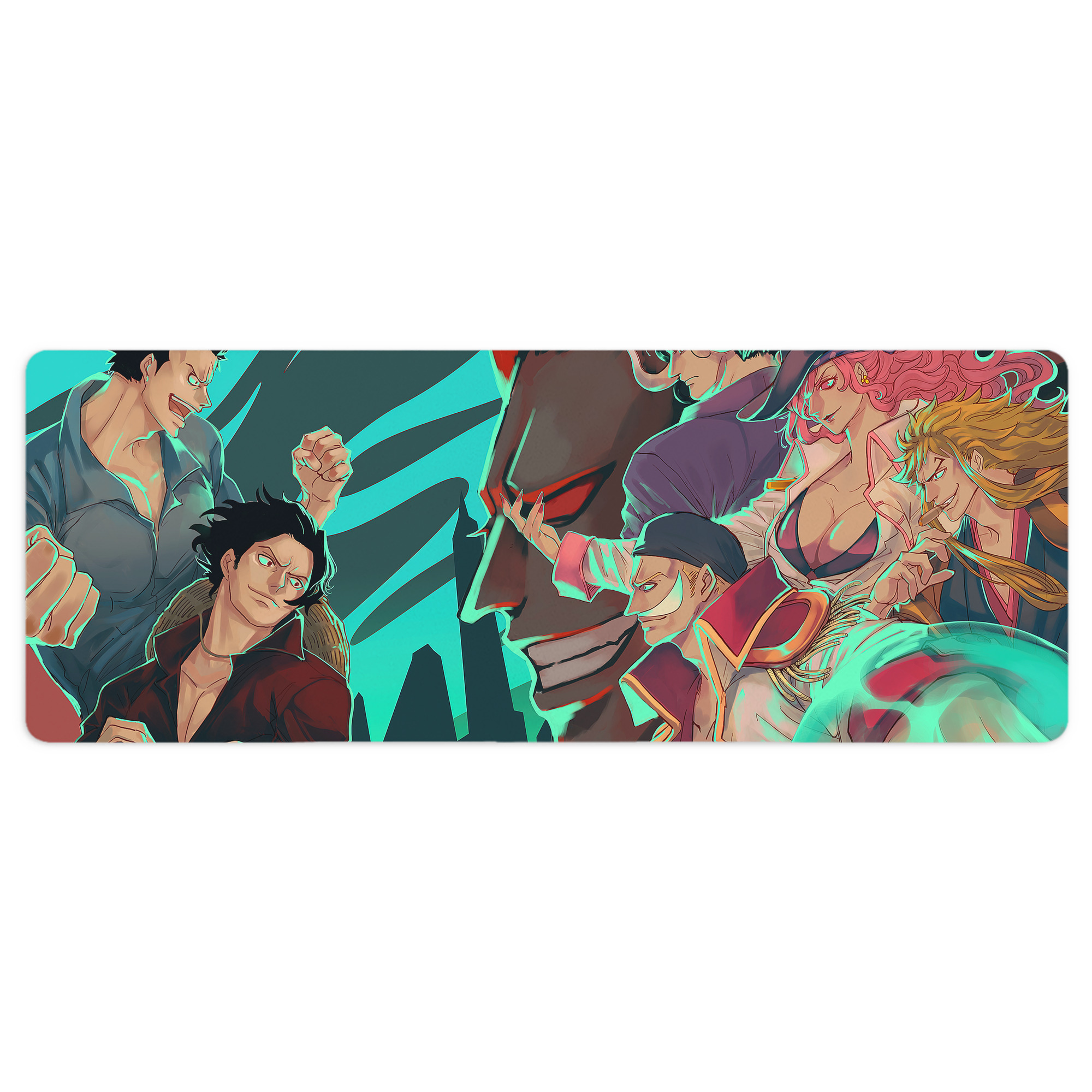 （画像用） ワンピース ONE PIECE ステッチ加工 大判デスクマット／滑り止めマウスパッド