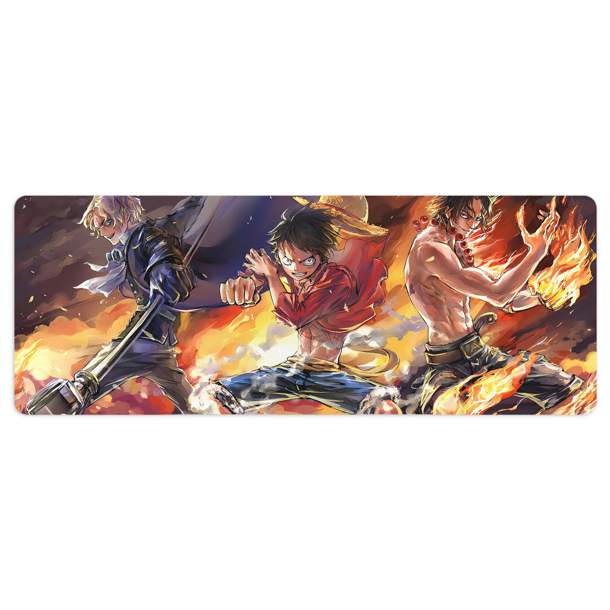 （画像用） ワンピース ONE PIECE ステッチ加工 大判デスクマット／滑り止めマウスパッド