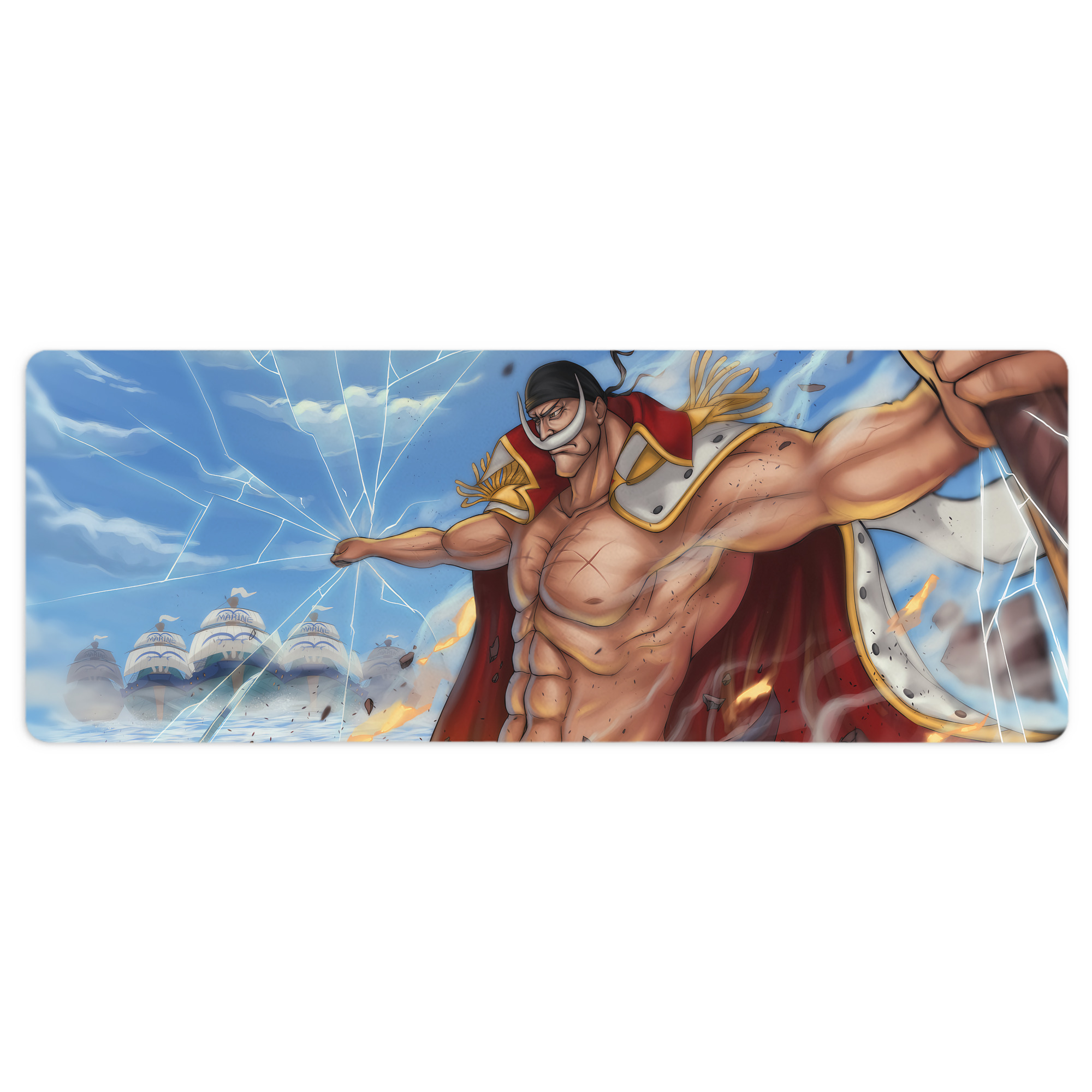 （画像用） ワンピース ONE PIECE ステッチ加工 大判デスクマット／滑り止めマウスパッド