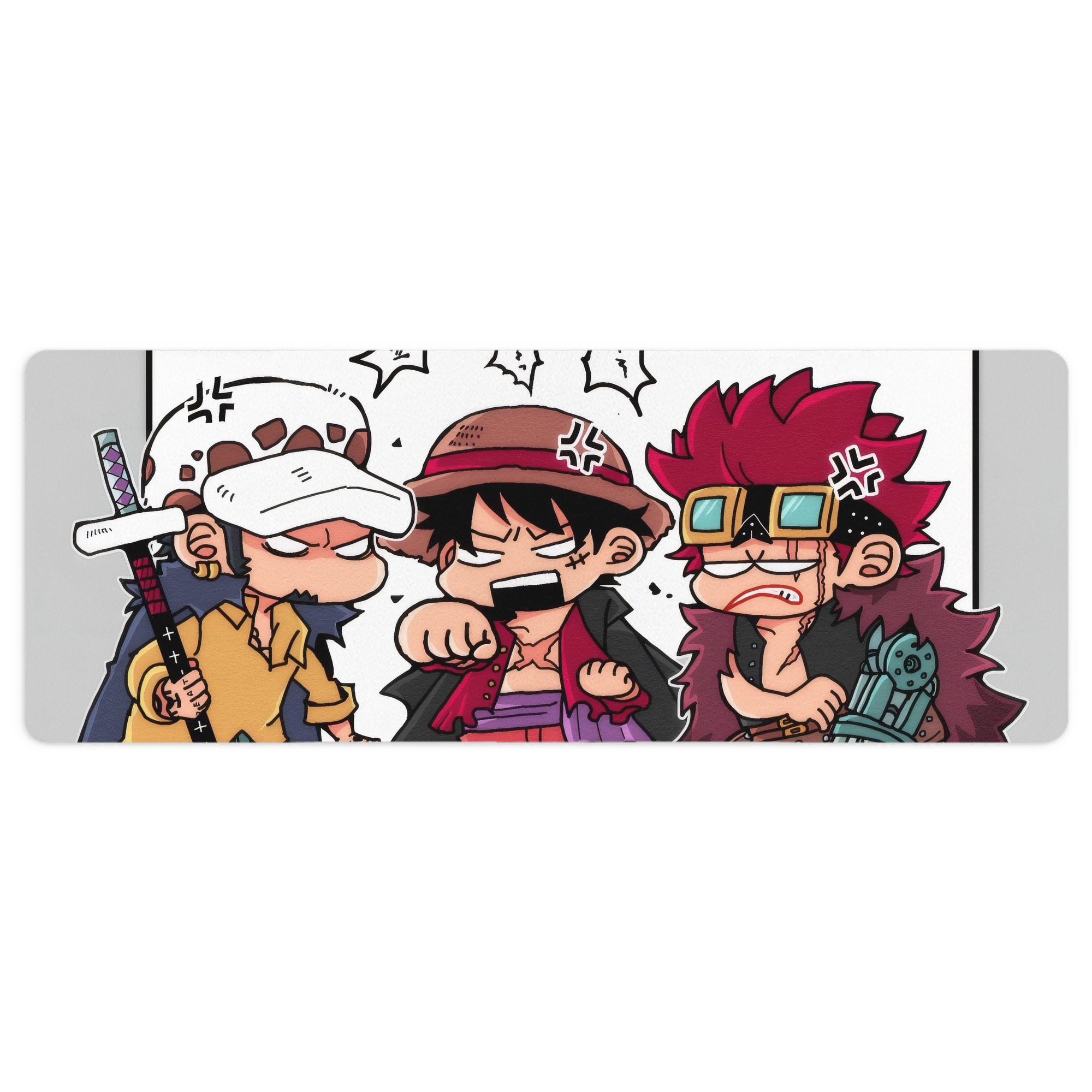 （画像用） ワンピース ONE PIECE ステッチ加工 大判デスクマット／滑り止めマウスパッド