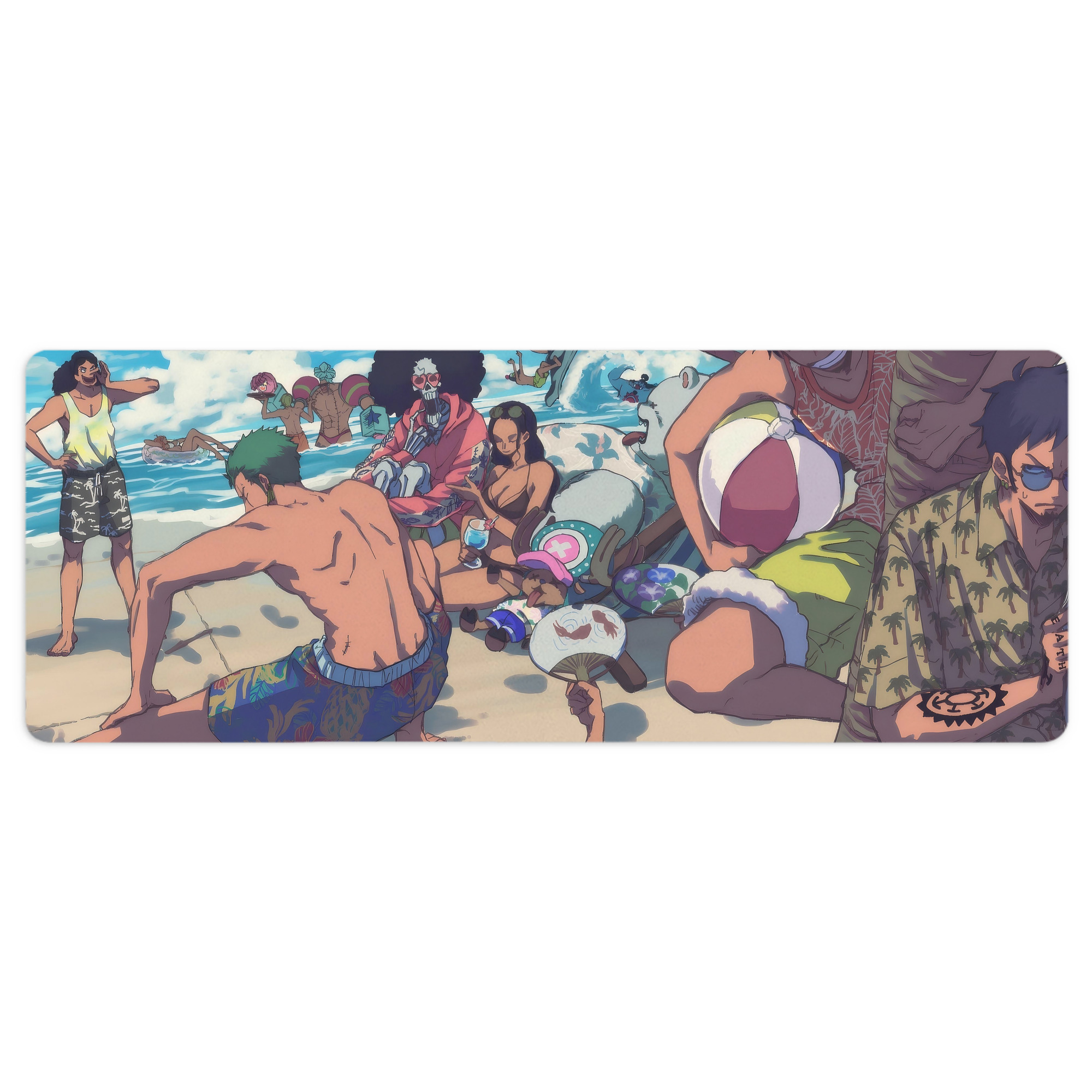 （画像用） ワンピース ONE PIECE ステッチ加工 大判デスクマット／滑り止めマウスパッド