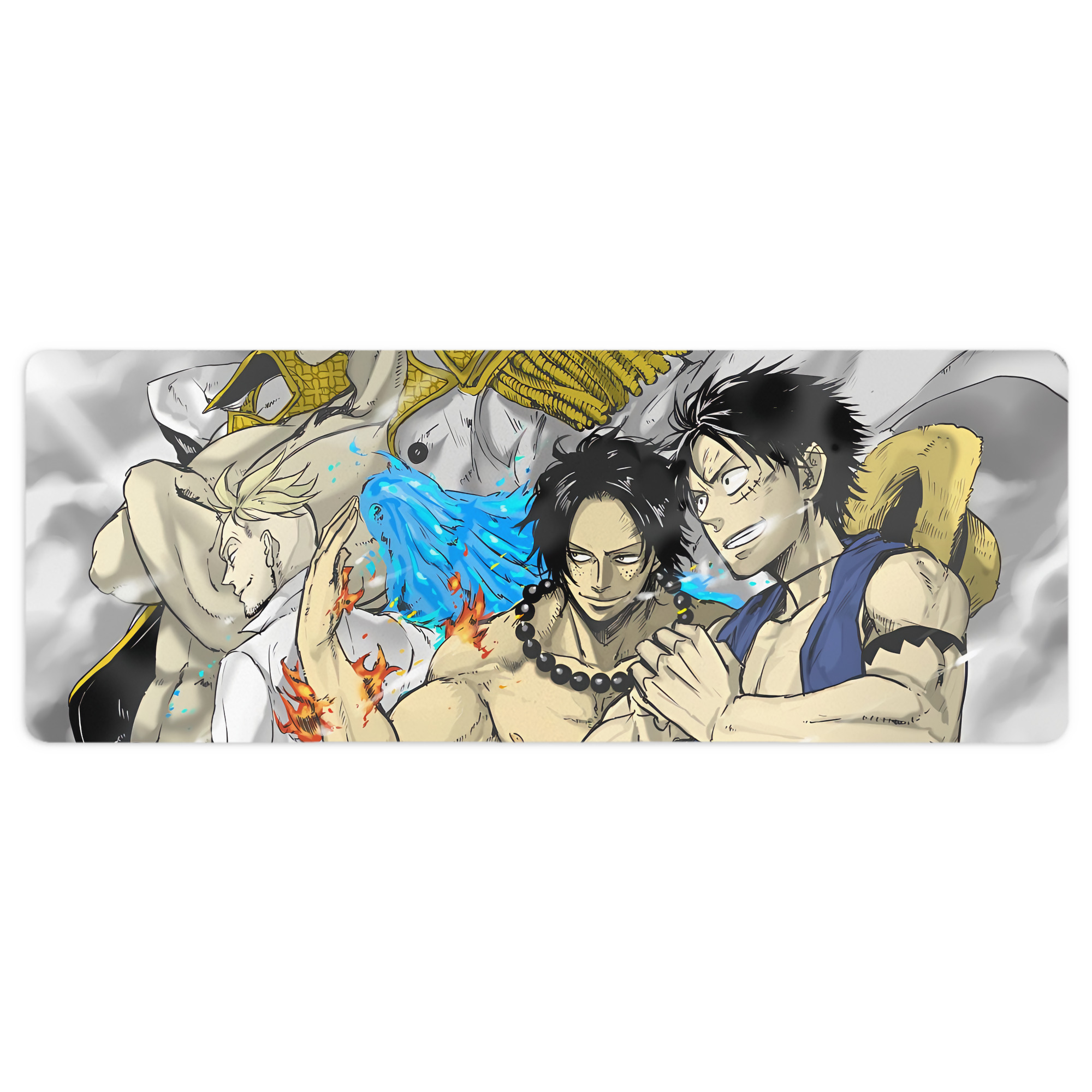 （画像用） ワンピース ONE PIECE ステッチ加工 大判デスクマット／滑り止めマウスパッド