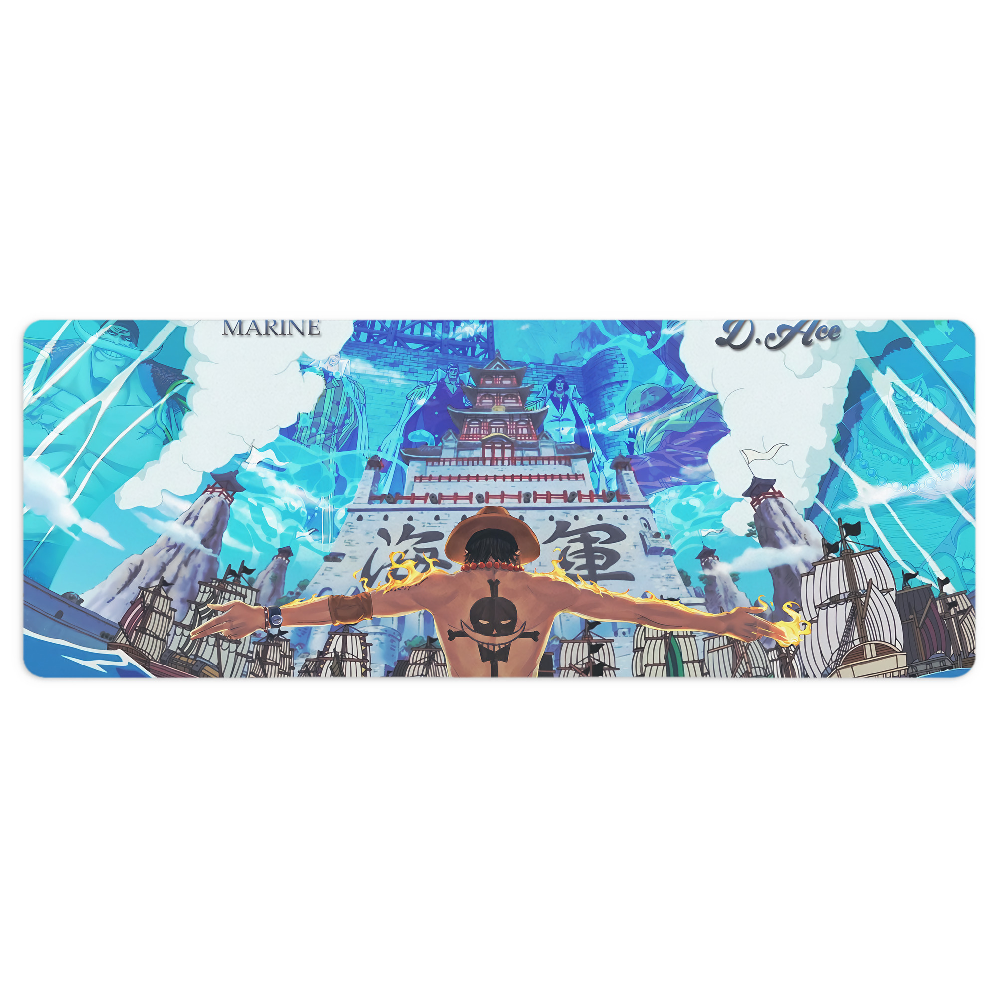 （画像用） ワンピース ONE PIECE ステッチ加工 大判デスクマット／滑り止めマウスパッド