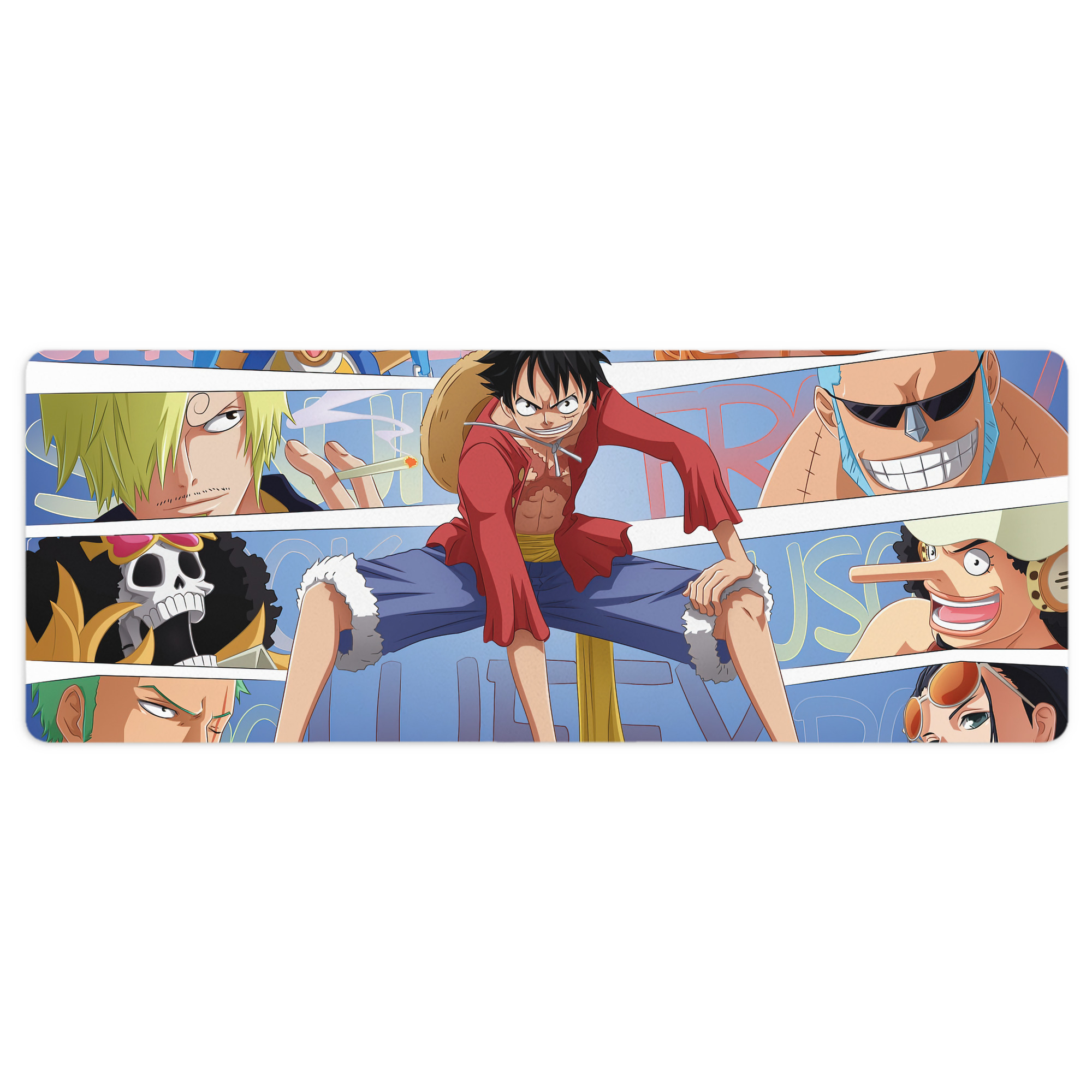 （画像用） ワンピース ONE PIECE ステッチ加工 大判デスクマット／滑り止めマウスパッド