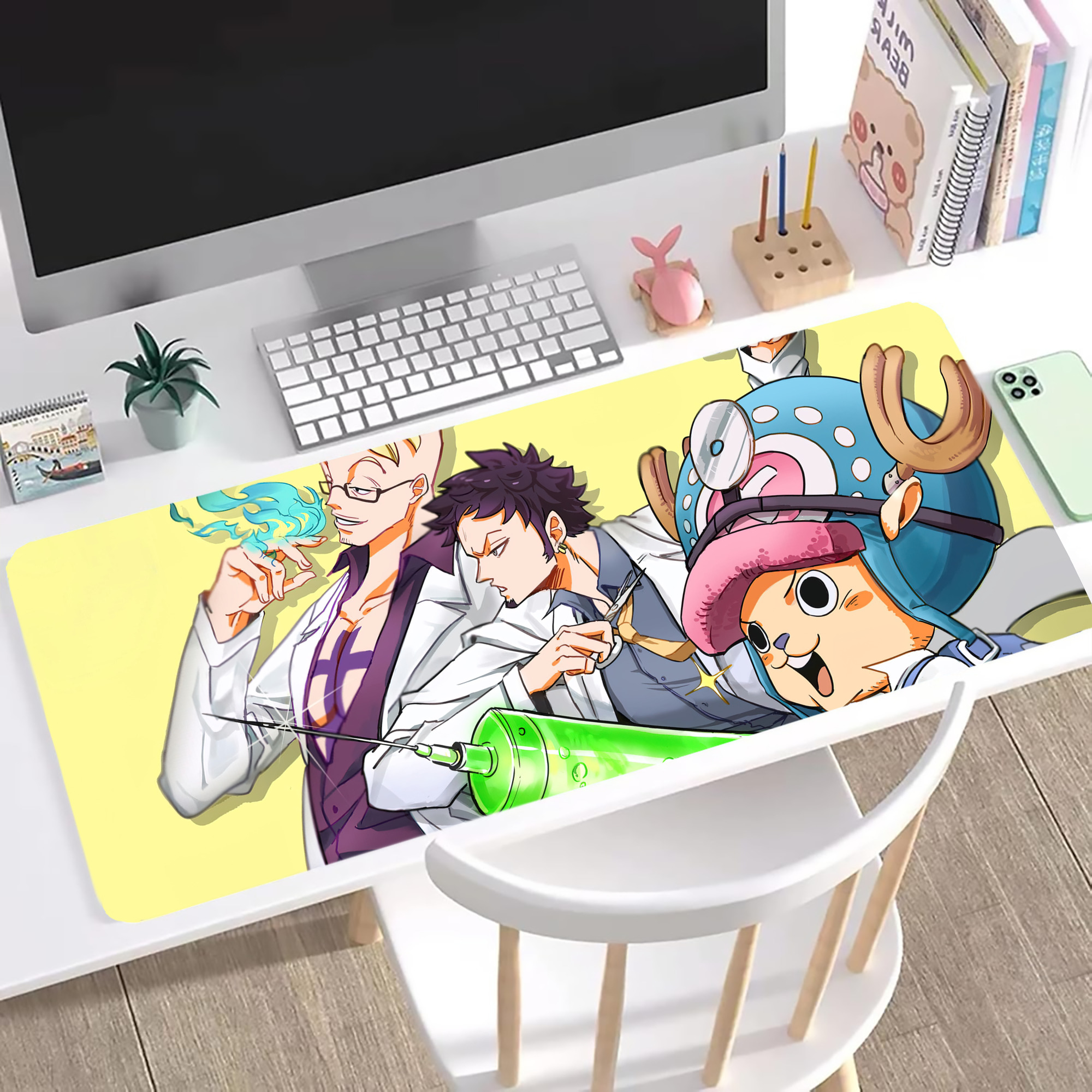 ワンピース ONE PIECE ステッチ加工 大判デスクマット／滑り止めマウスパッド