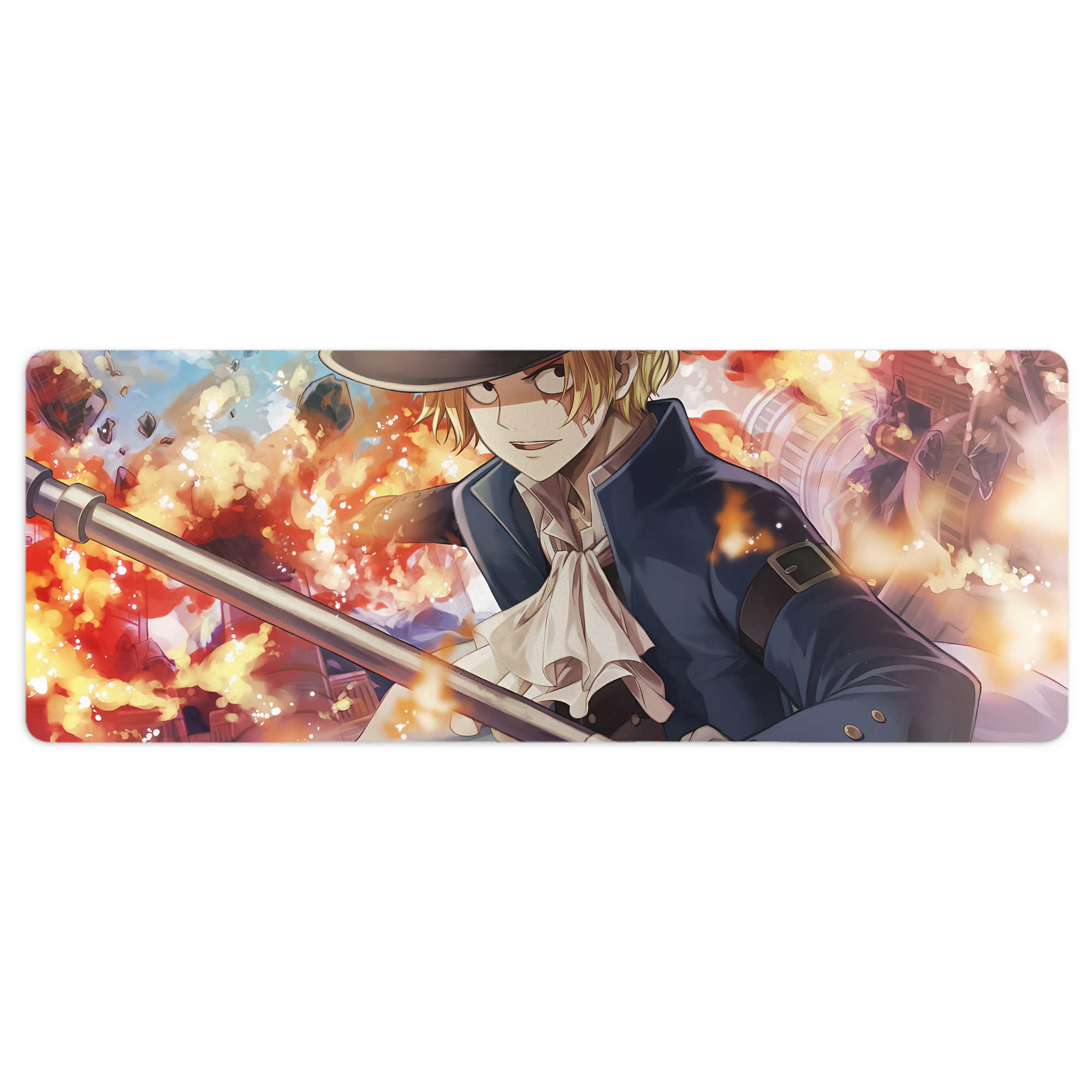 （画像用） ワンピース ONE PIECE ステッチ加工 大判デスクマット／滑り止めマウスパッド