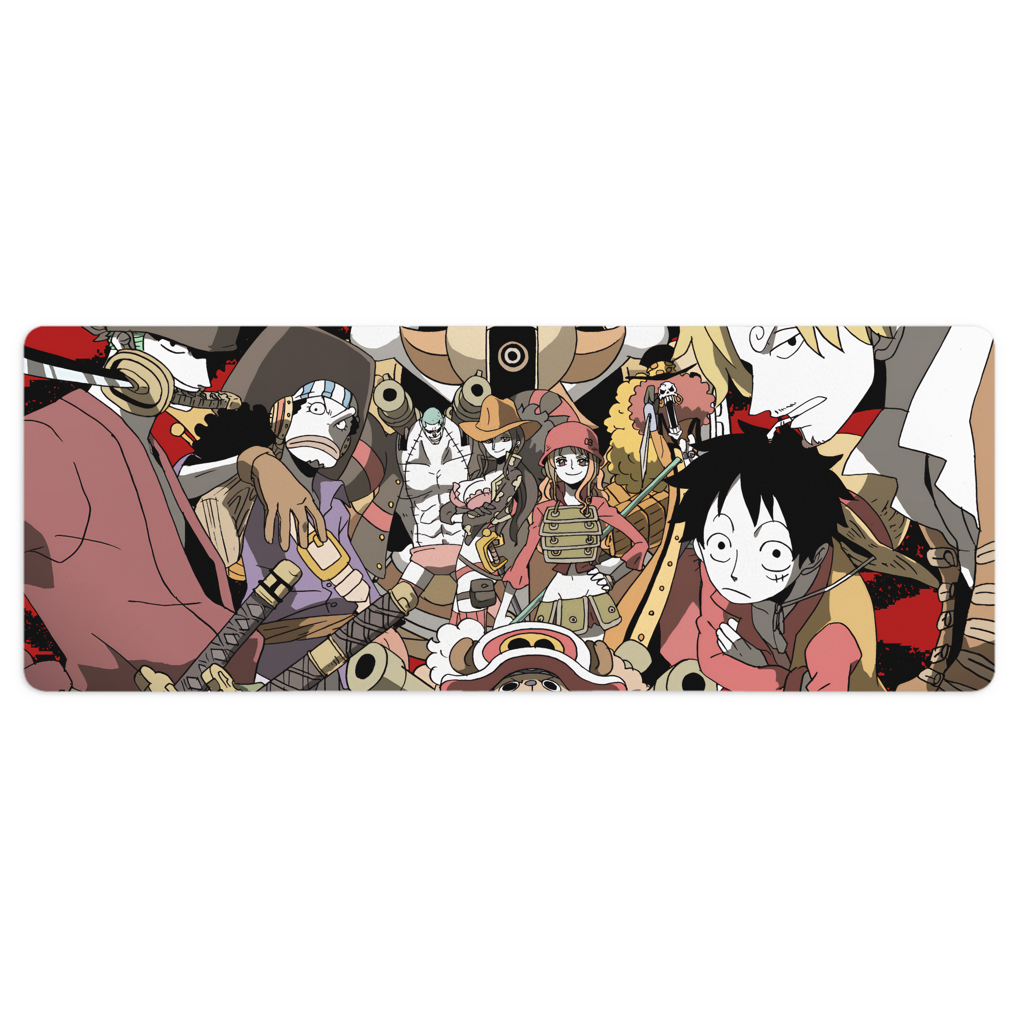 （画像用） ワンピース ONE PIECE ステッチ加工 大判デスクマット／滑り止めマウスパッド