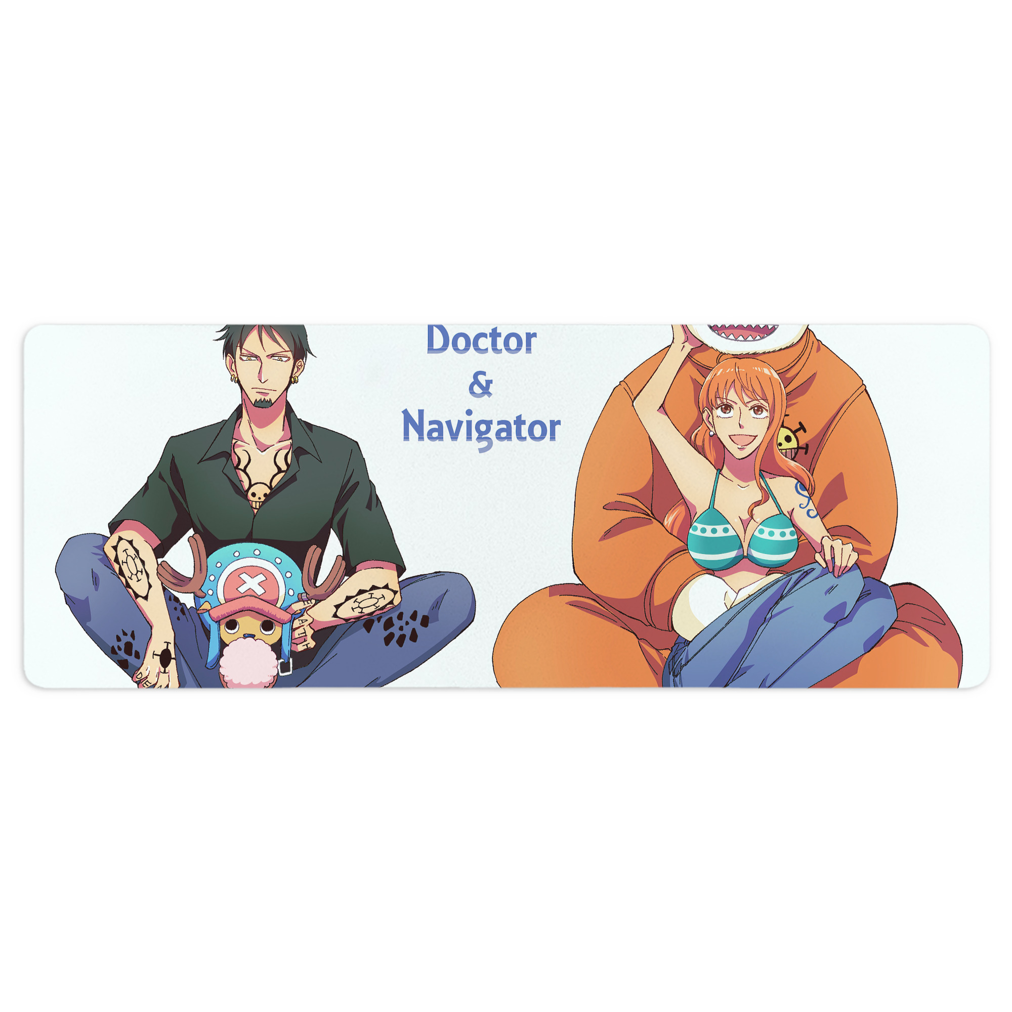 （画像用） ワンピース ONE PIECE ステッチ加工 大判デスクマット／滑り止めマウスパッド