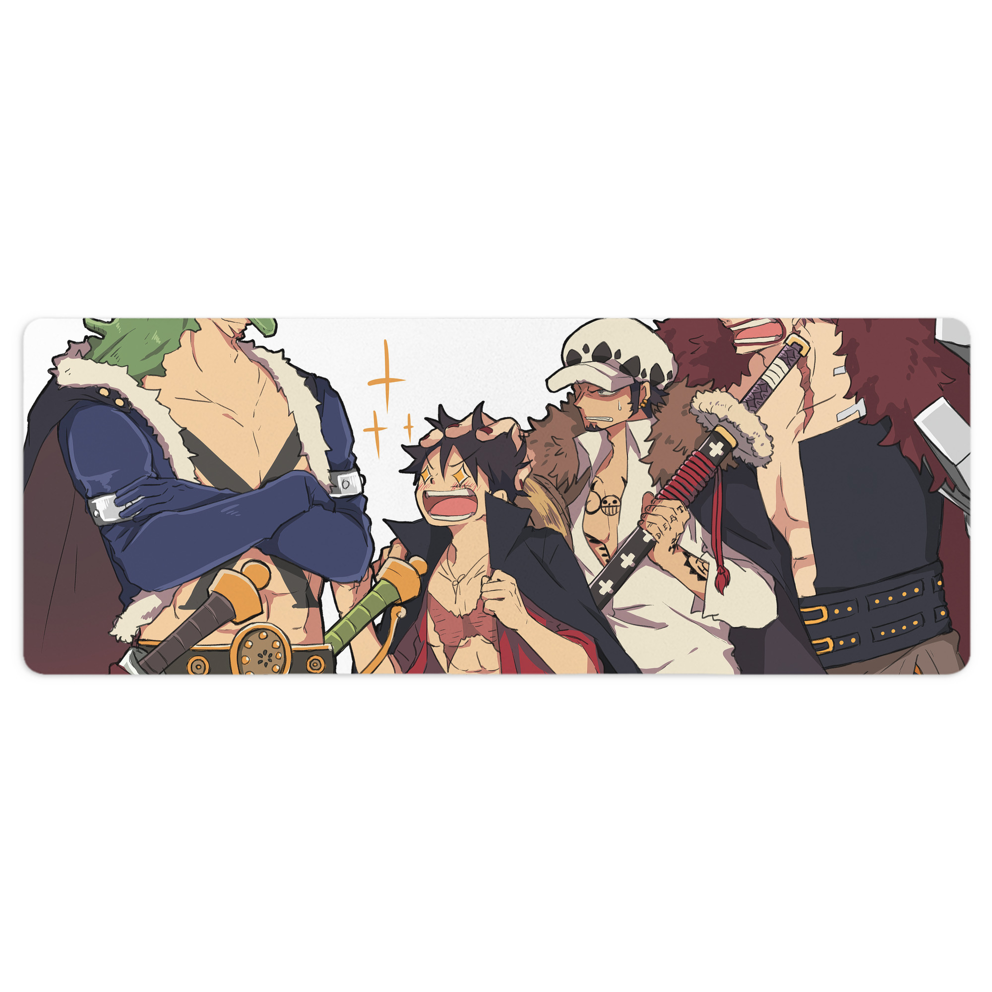 （画像用） ワンピース ONE PIECE ステッチ加工 大判デスクマット／滑り止めマウスパッド