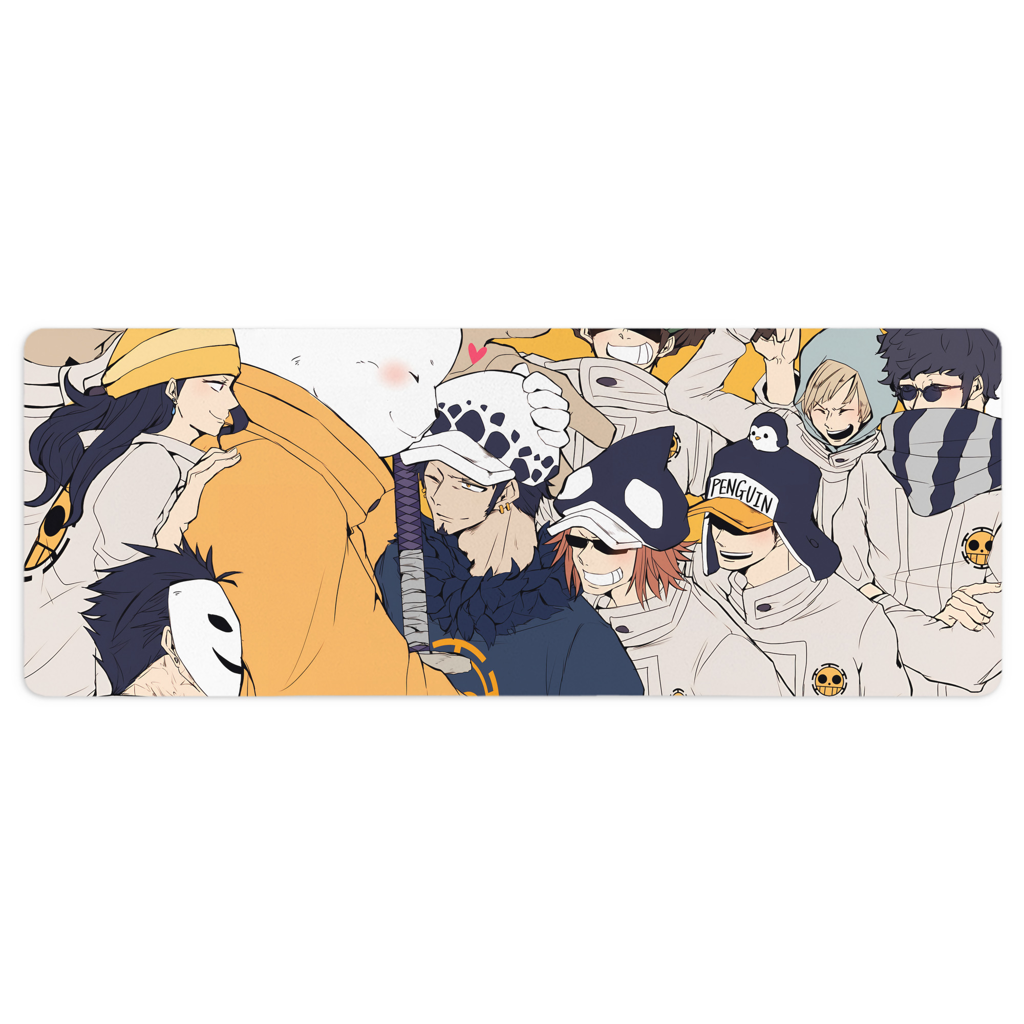 （画像用） ワンピース ONE PIECE ステッチ加工 大判デスクマット／滑り止めマウスパッド