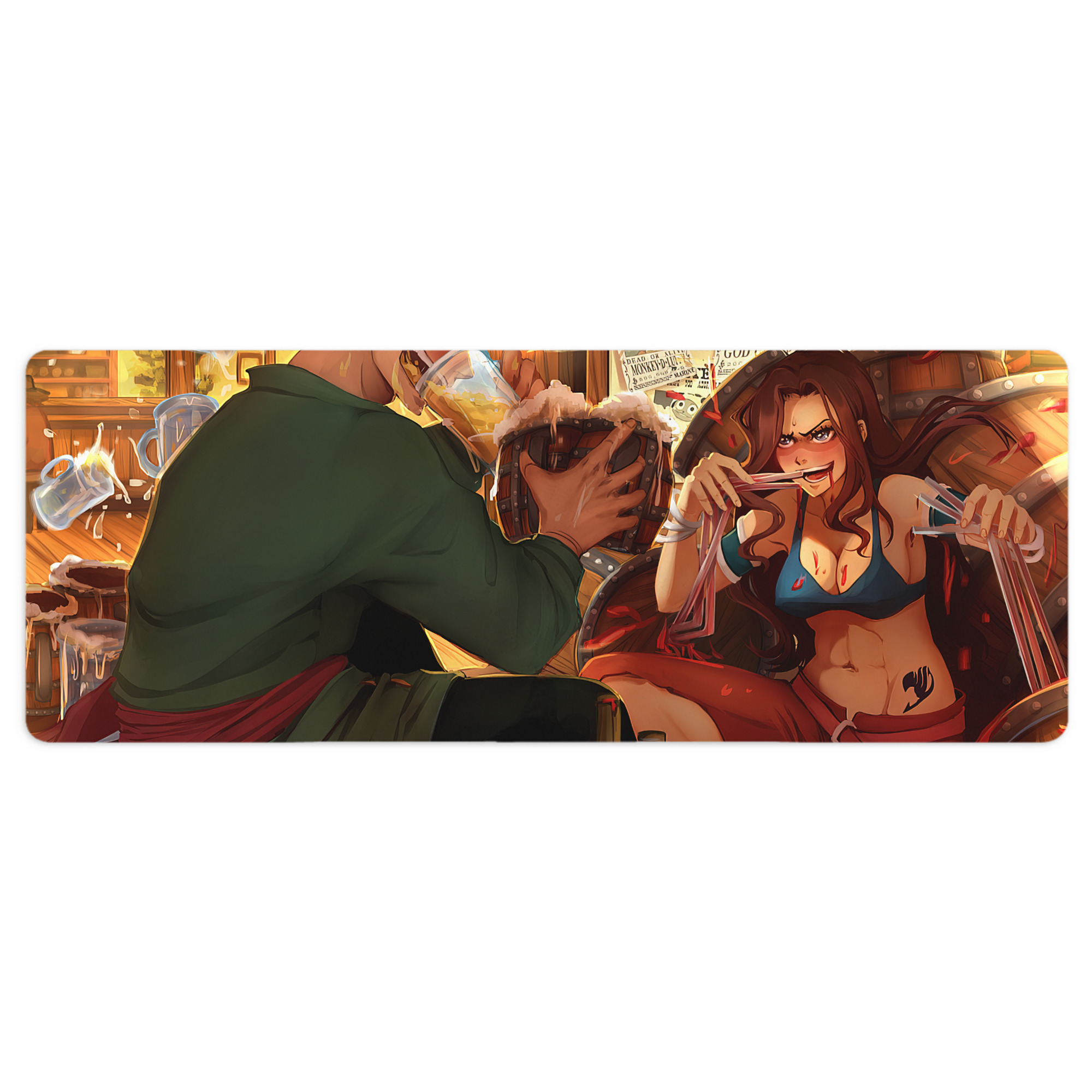 （画像用） ワンピース ONE PIECE ステッチ加工 大判デスクマット／滑り止めマウスパッド
