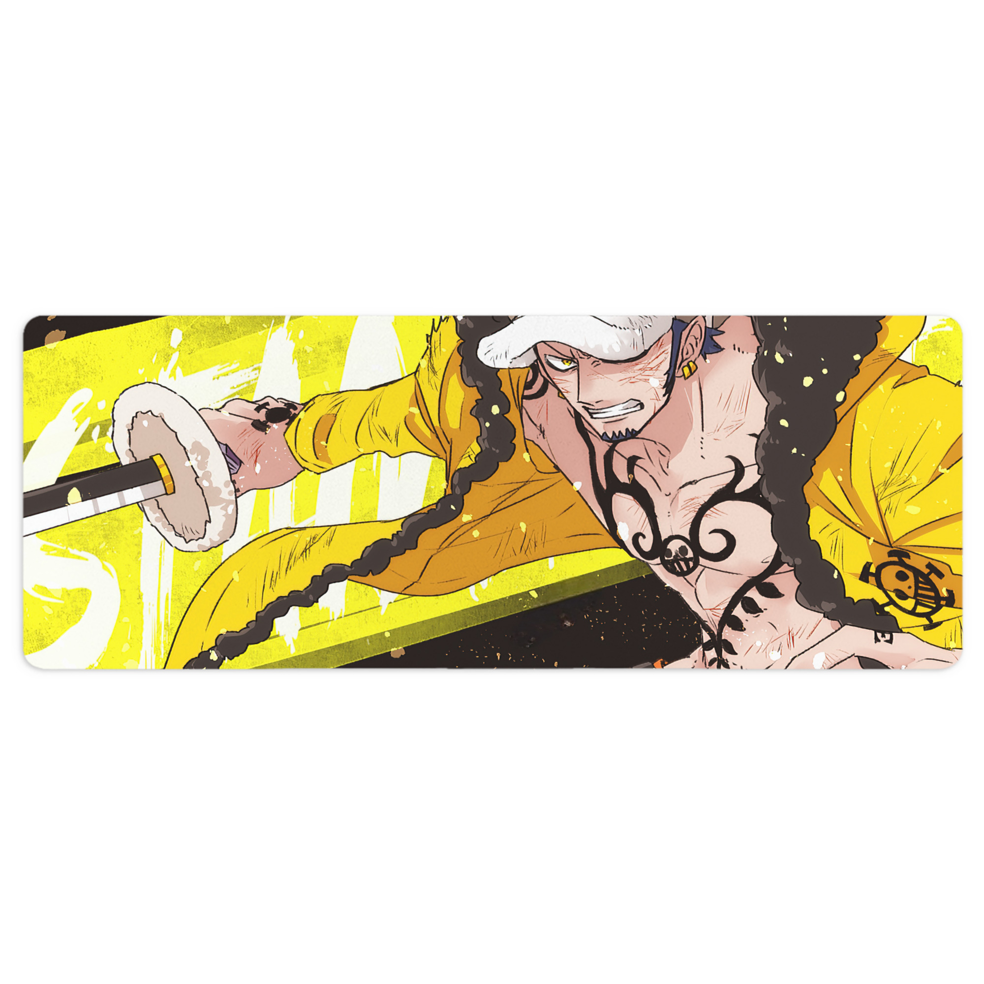 （画像用） ワンピース ONE PIECE ステッチ加工 大判デスクマット／滑り止めマウスパッド
