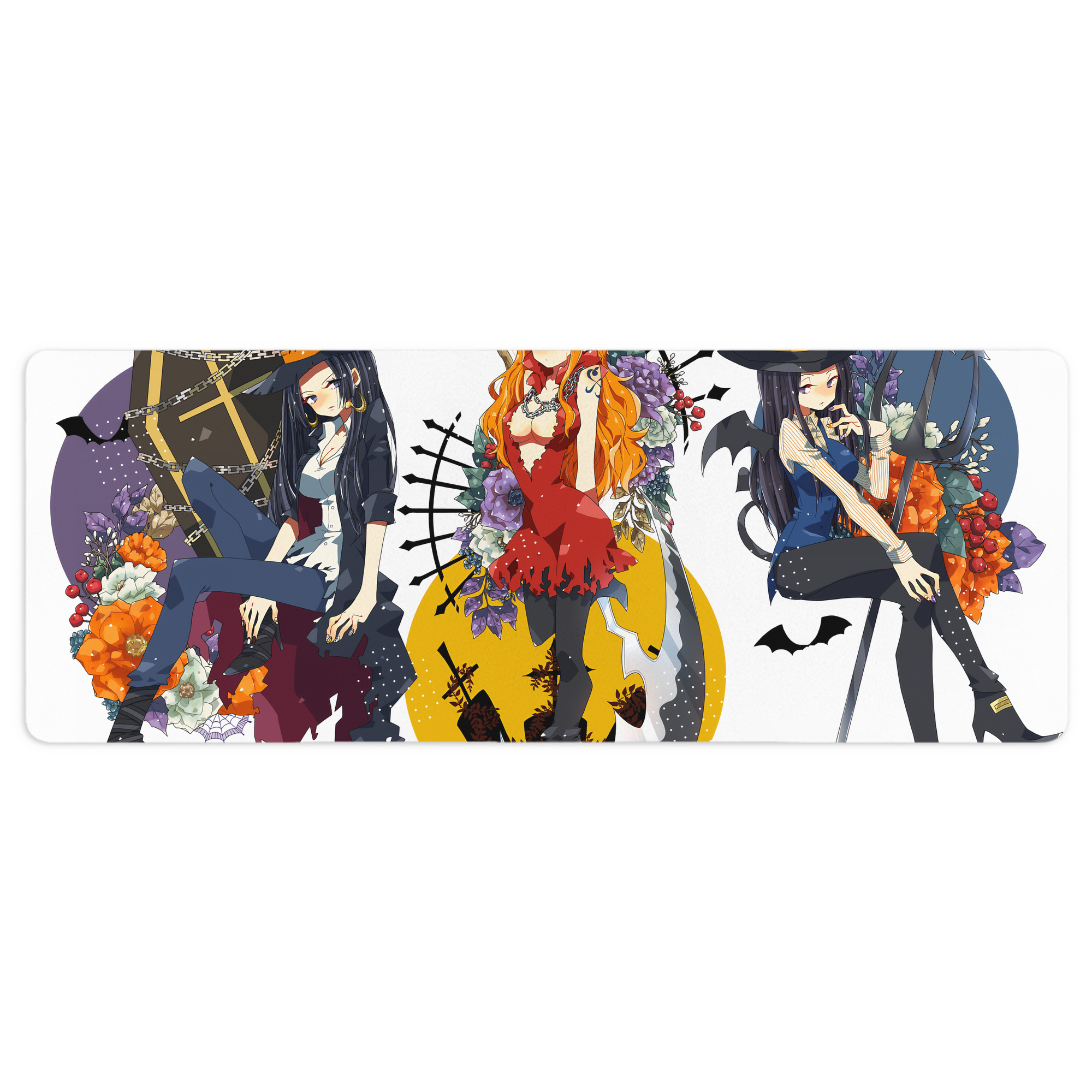 （画像用） ワンピース ONE PIECE ステッチ加工 大判デスクマット／滑り止めマウスパッド