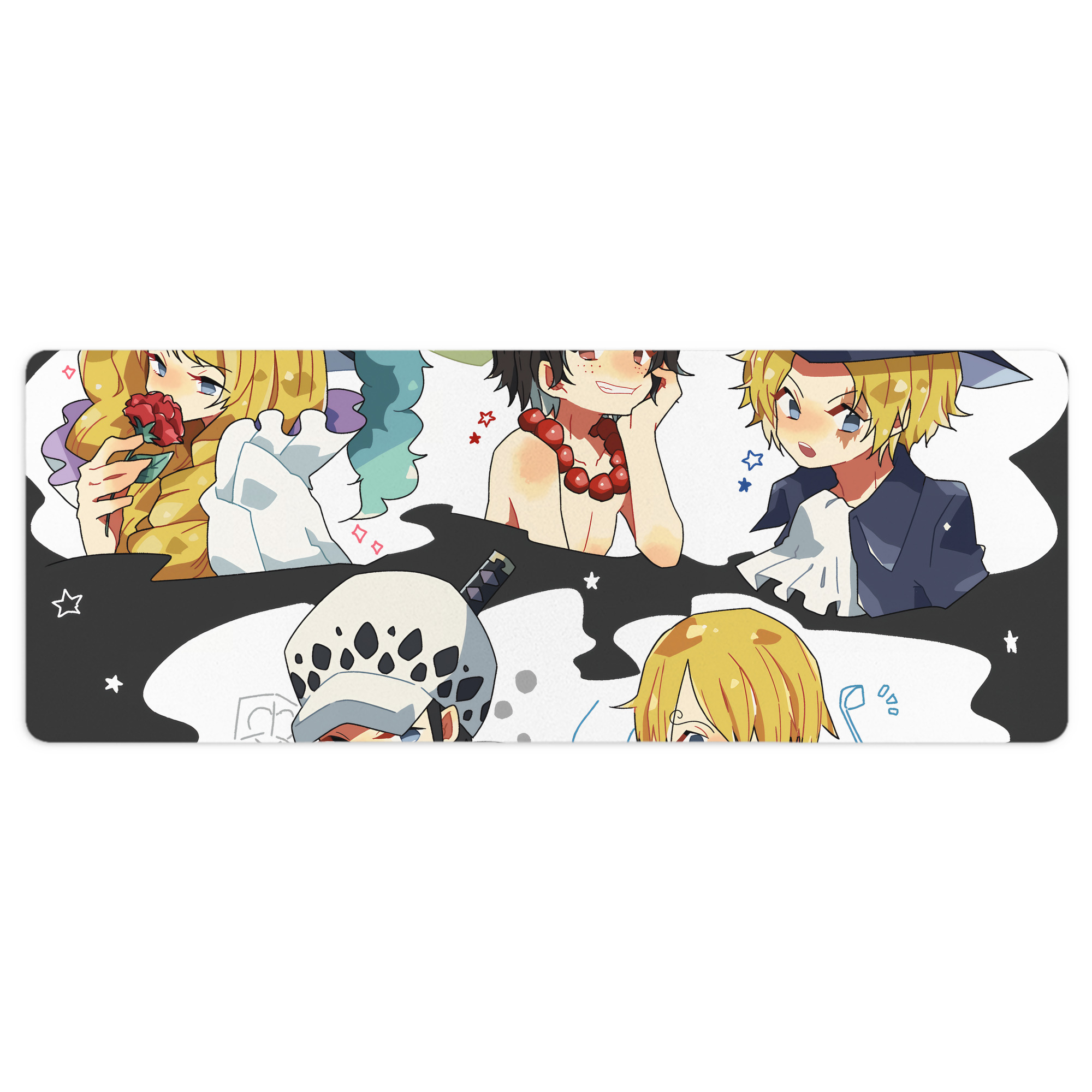 （画像用） ワンピース ONE PIECE ステッチ加工 大判デスクマット／滑り止めマウスパッド
