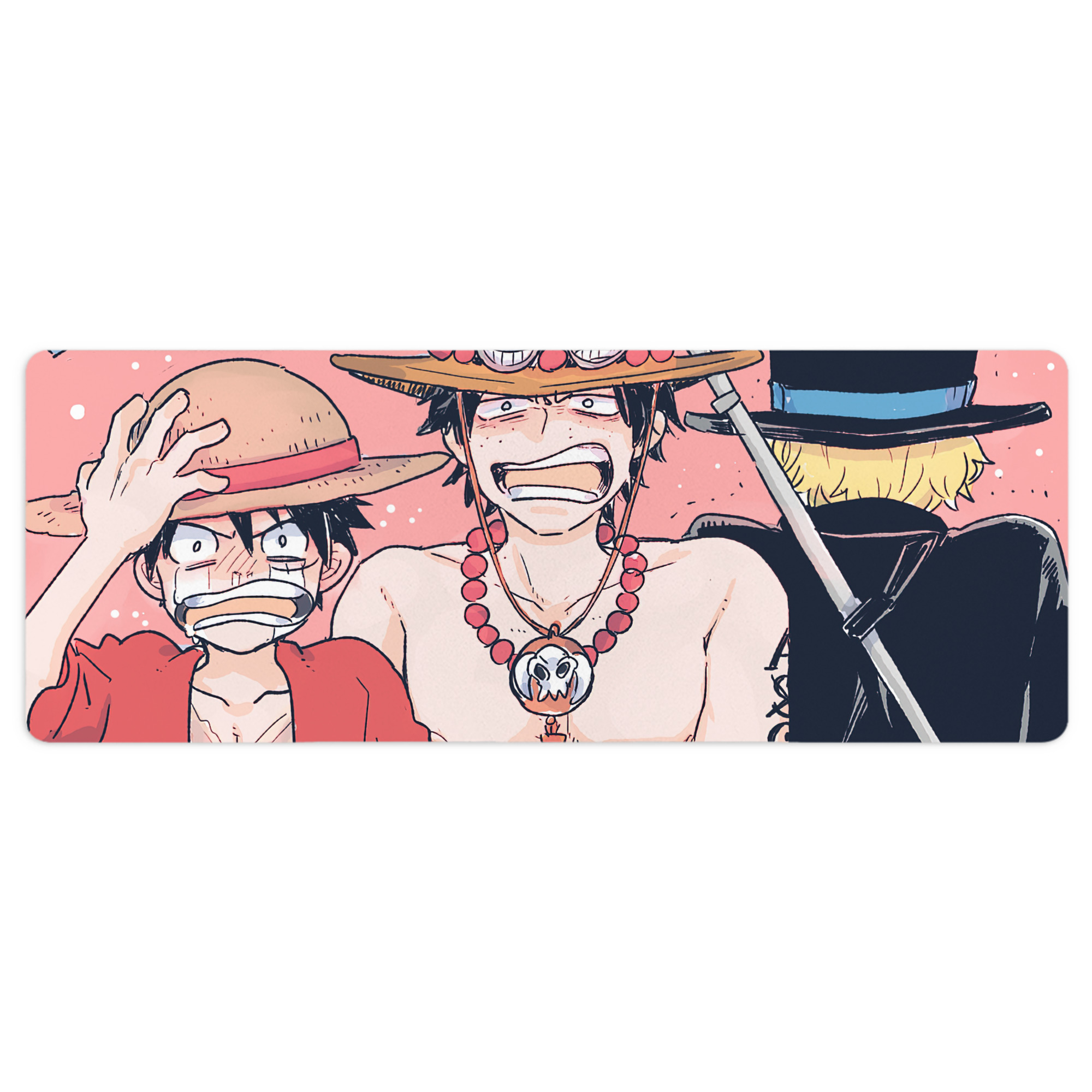 （画像用） ワンピース ONE PIECE ステッチ加工 大判デスクマット／滑り止めマウスパッド