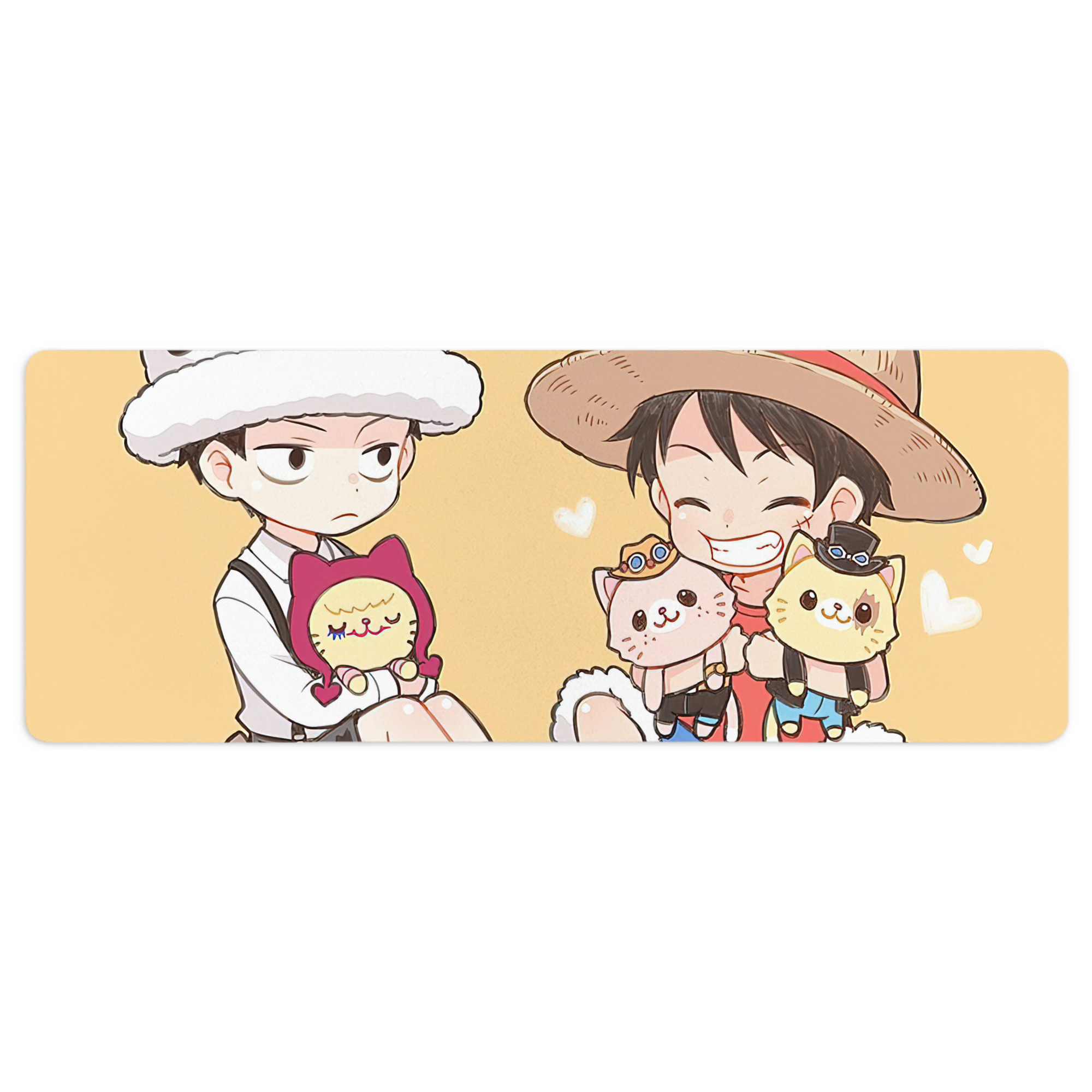 （画像用） ワンピース ONE PIECE ステッチ加工 大判デスクマット／滑り止めマウスパッド