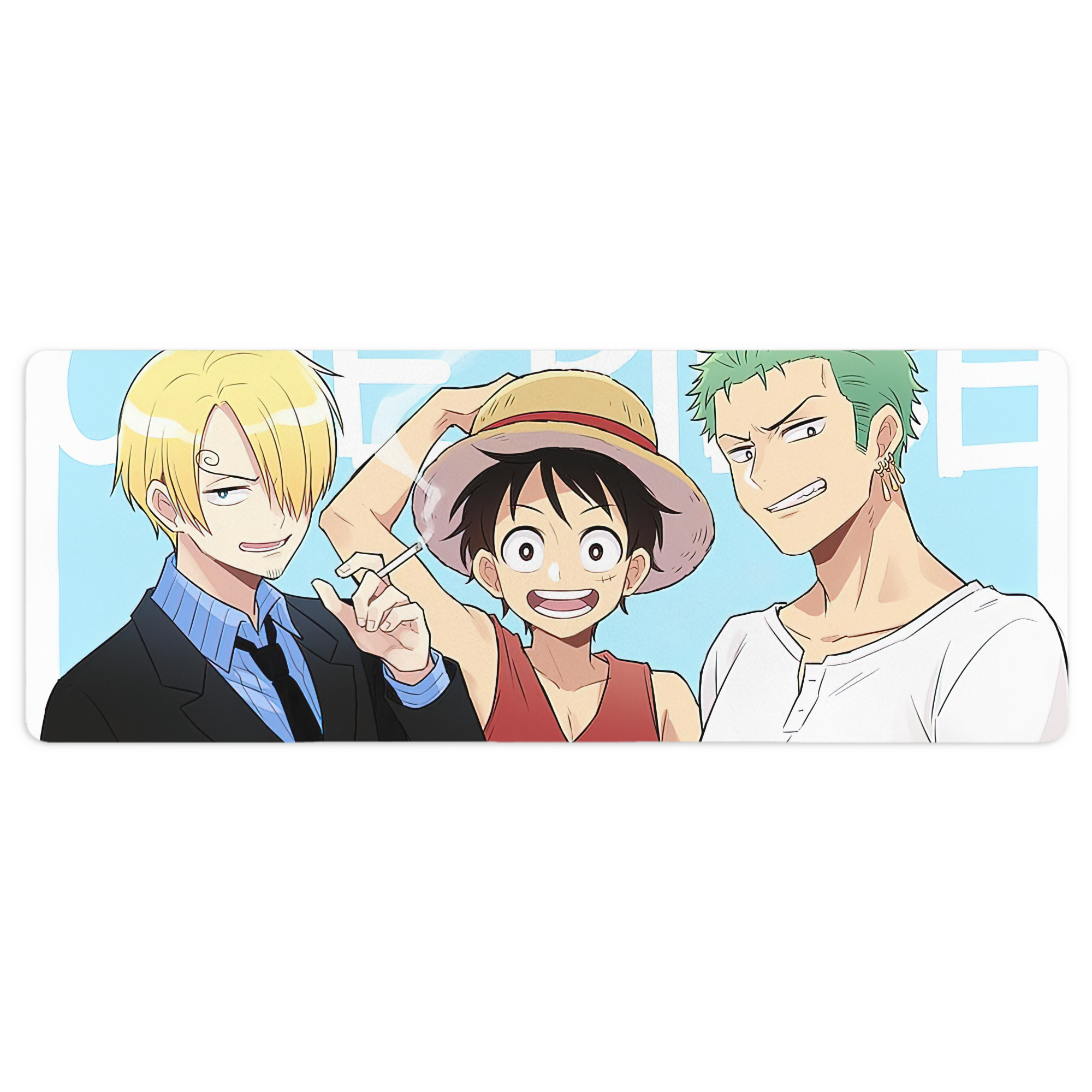 （画像用） ワンピース ONE PIECE ステッチ加工 大判デスクマット／滑り止めマウスパッド