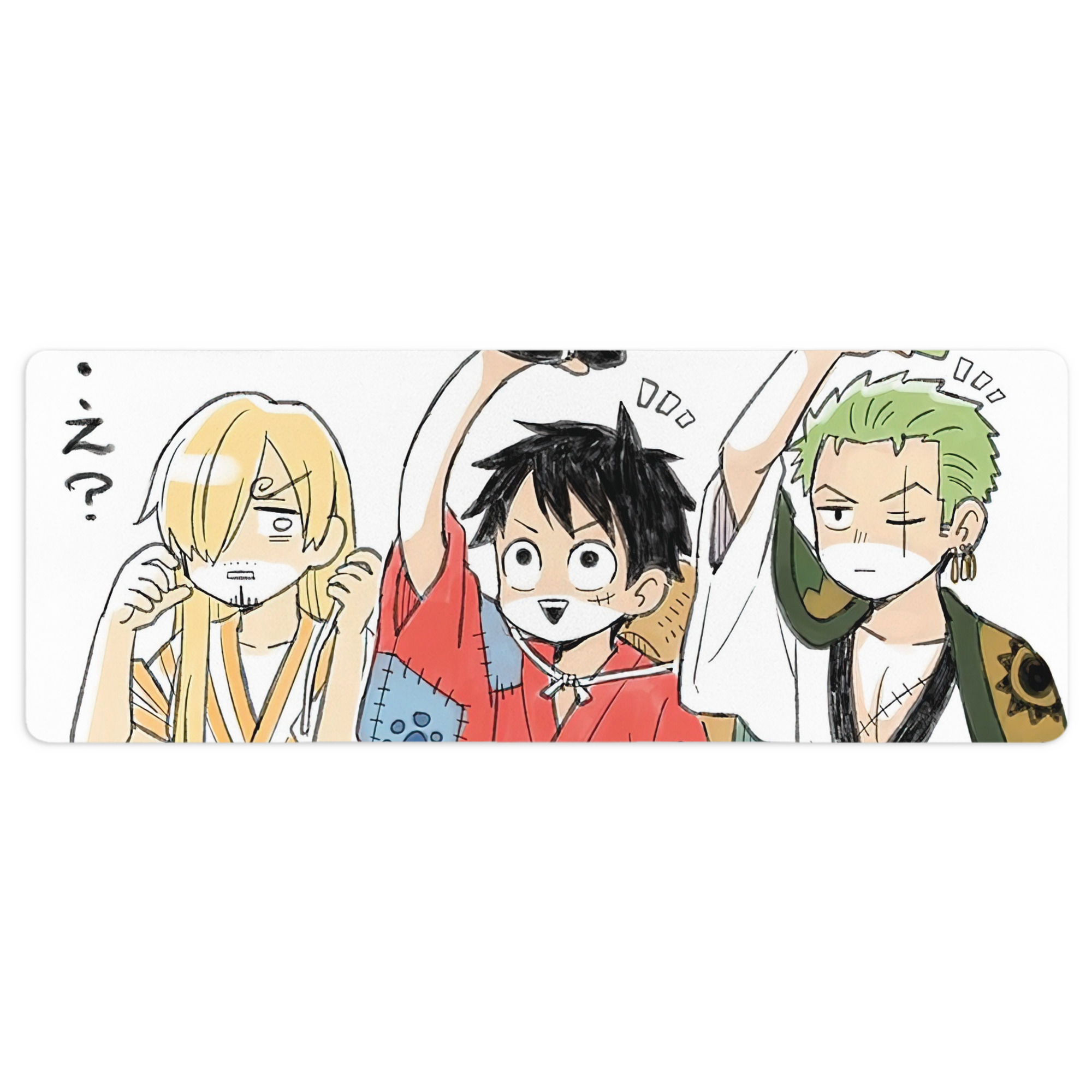 （画像用） ワンピース ONE PIECE ステッチ加工 大判デスクマット／滑り止めマウスパッド