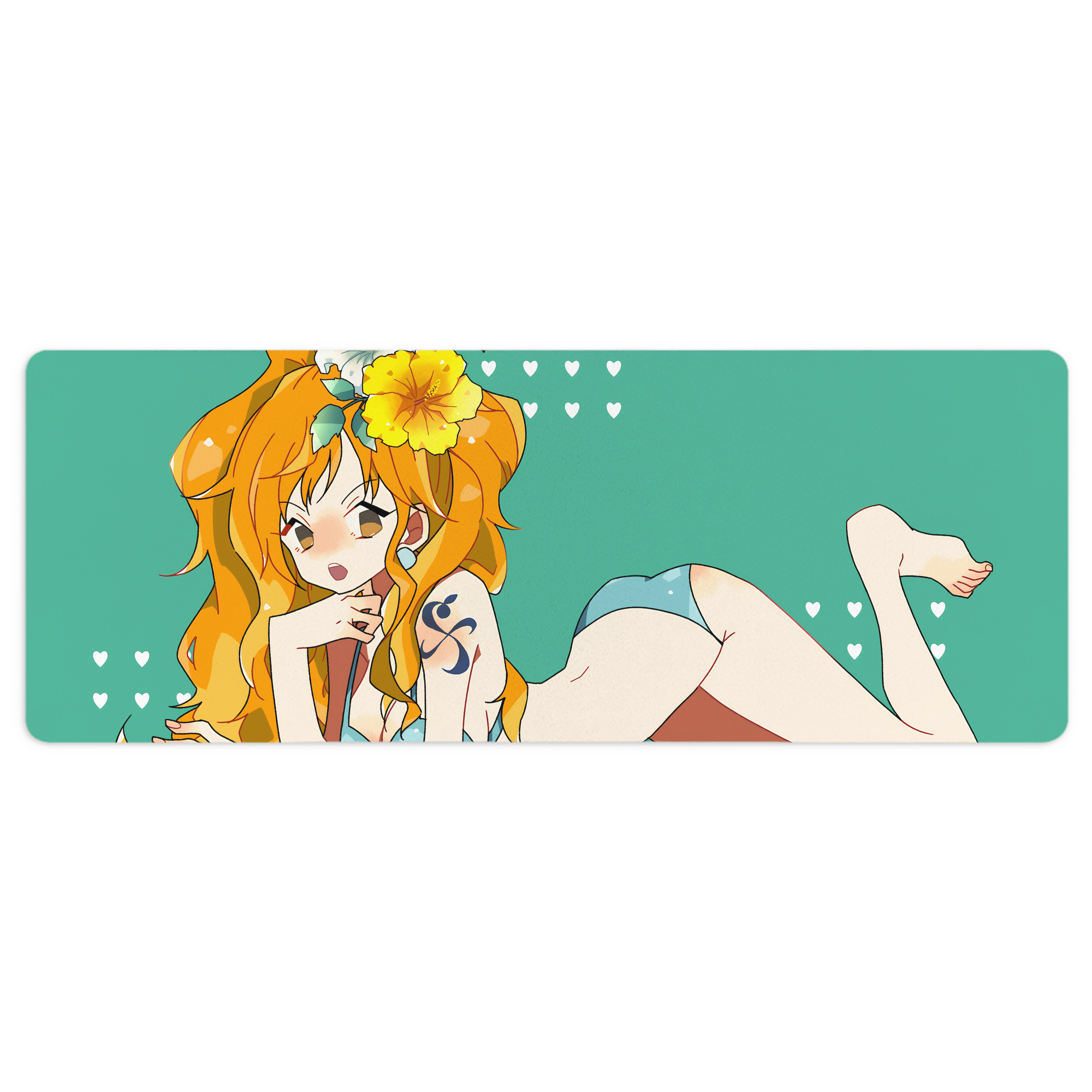 （画像用） ワンピース ONE PIECE ステッチ加工 大判デスクマット／滑り止めマウスパッド