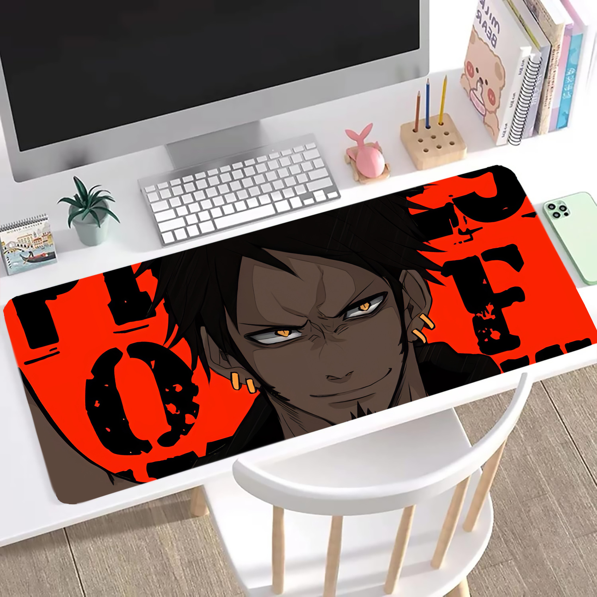ワンピース ONE PIECE ステッチ加工 大判デスクマット／滑り止めマウスパッド