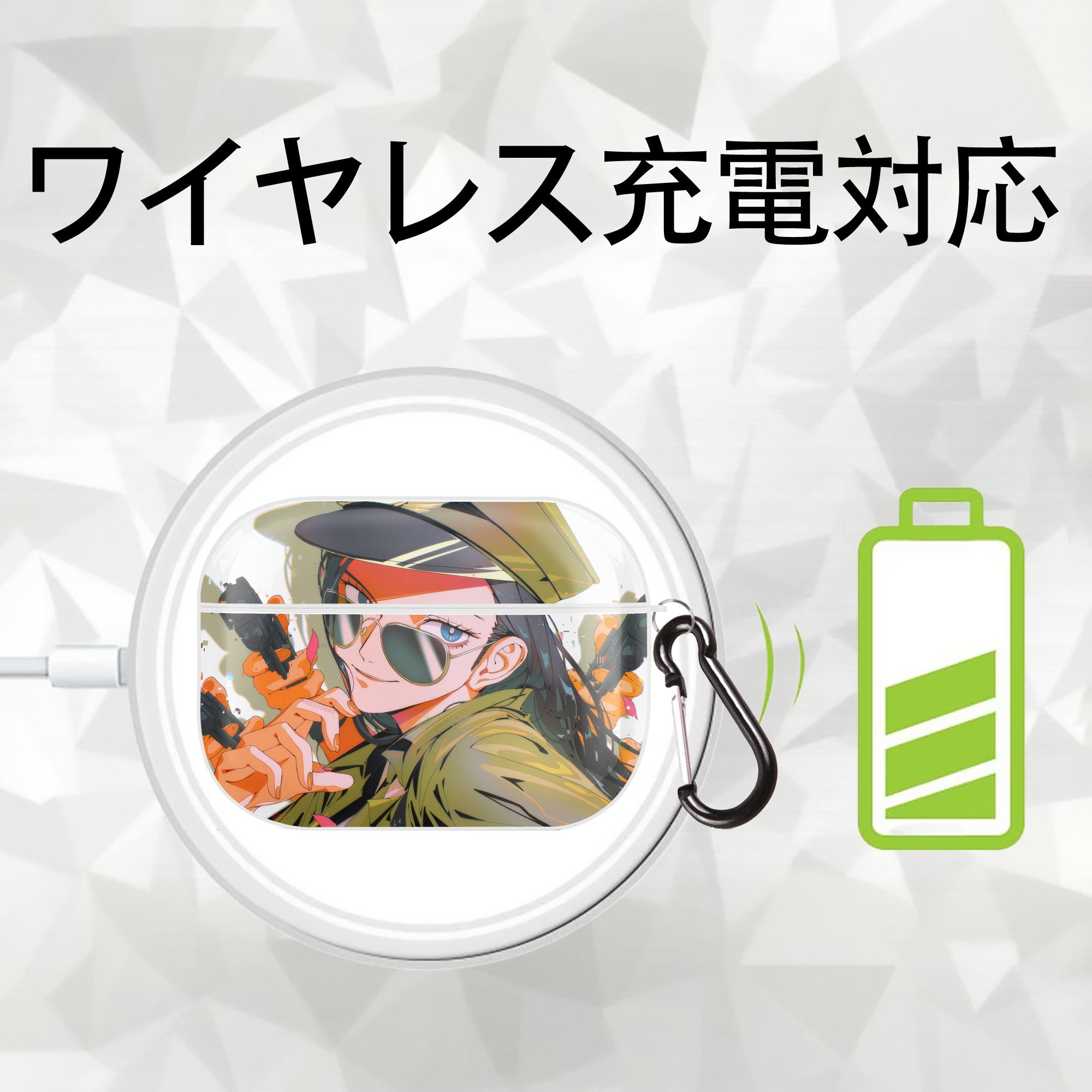 ワンピース ONE PIECE 【AirPods Pro用】ハードシェル保護ケース 耐衝撃・防指紋・カラビナ付き商品仕様